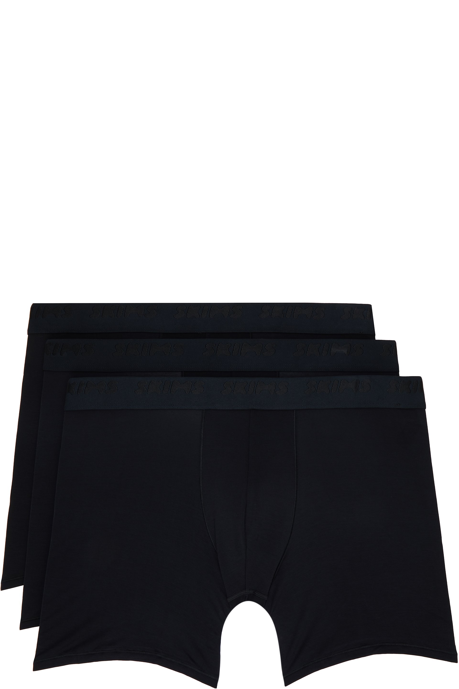 SKIMS - Three-Pack Black SKIMS Stretch 5" Boxer Briefs