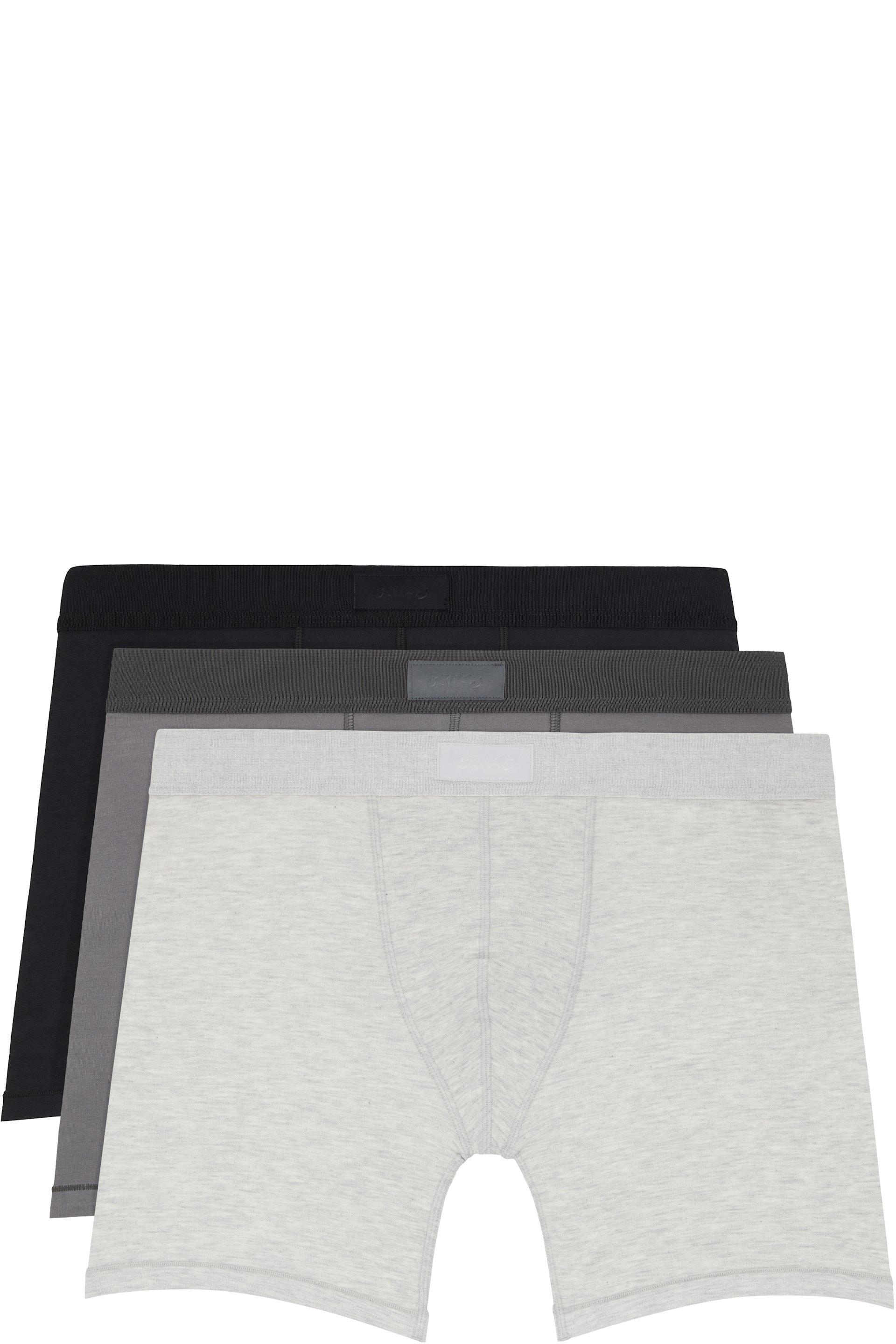 SKIMS - Three-Pack Gray SKIMS Cotton 5" Boxer Briefs