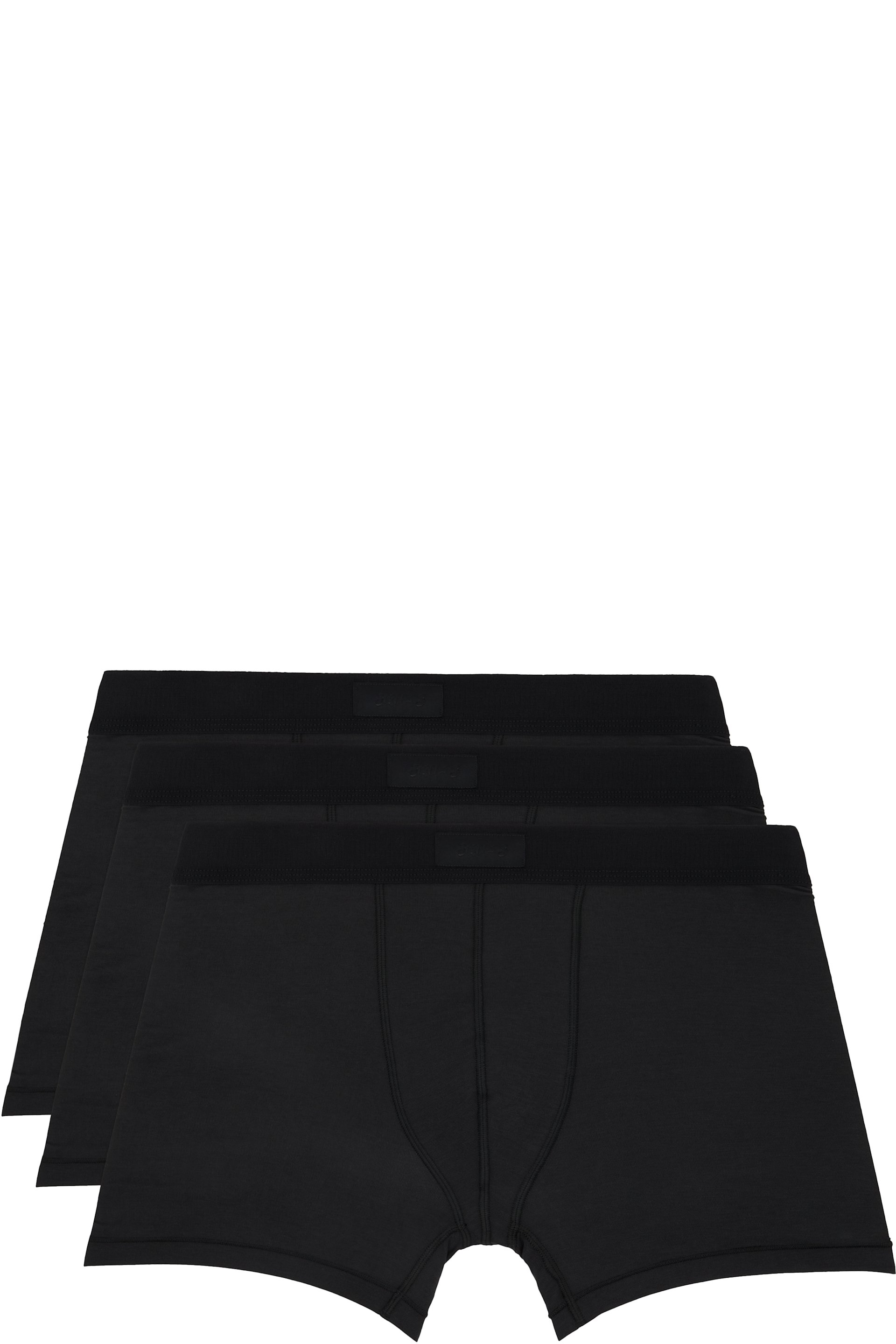 SKIMS - Three-Pack Black SKIMS Cotton 3" Boxer Briefs