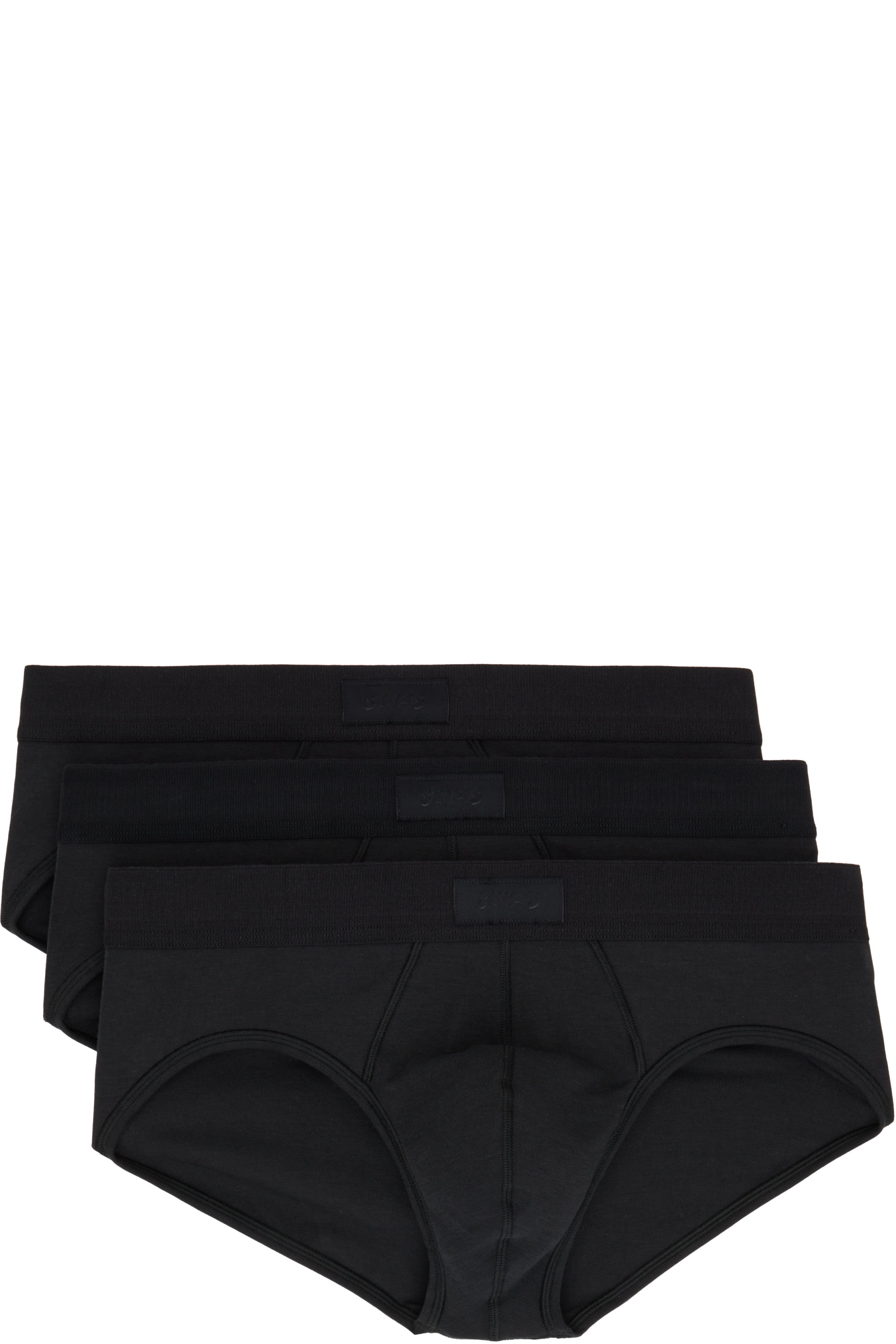SKIMS - Three-Pack Black SKIMS Cotton Briefs