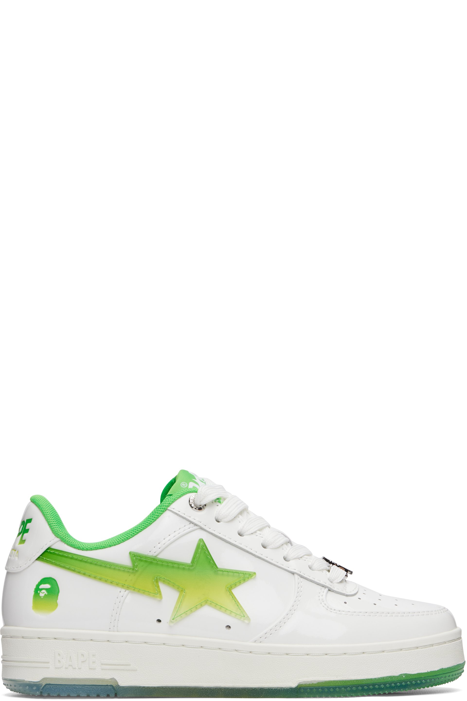 BAPE - White & Green BAPE STA #4 L Sneakers