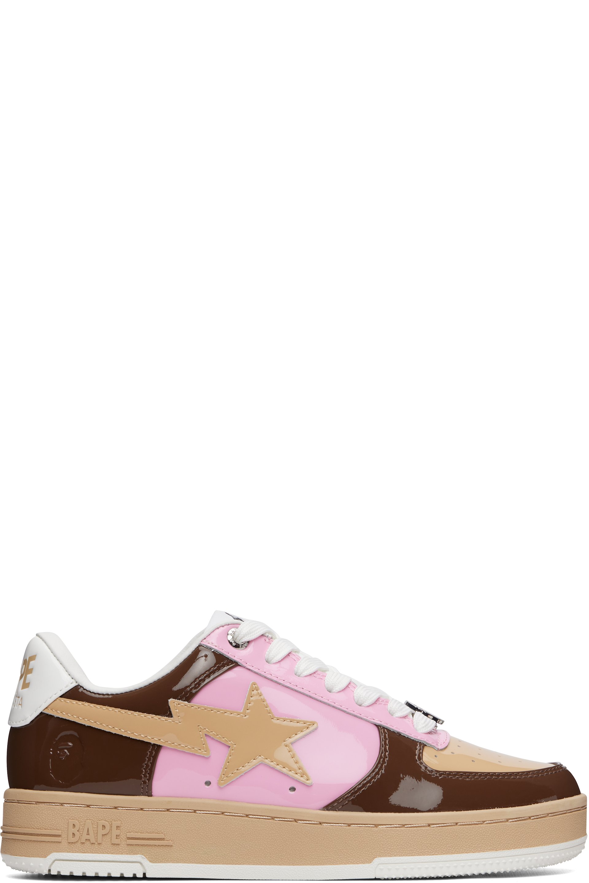 BAPE - 브라운 & 핑크 베이프 스타 #6 스니커즈