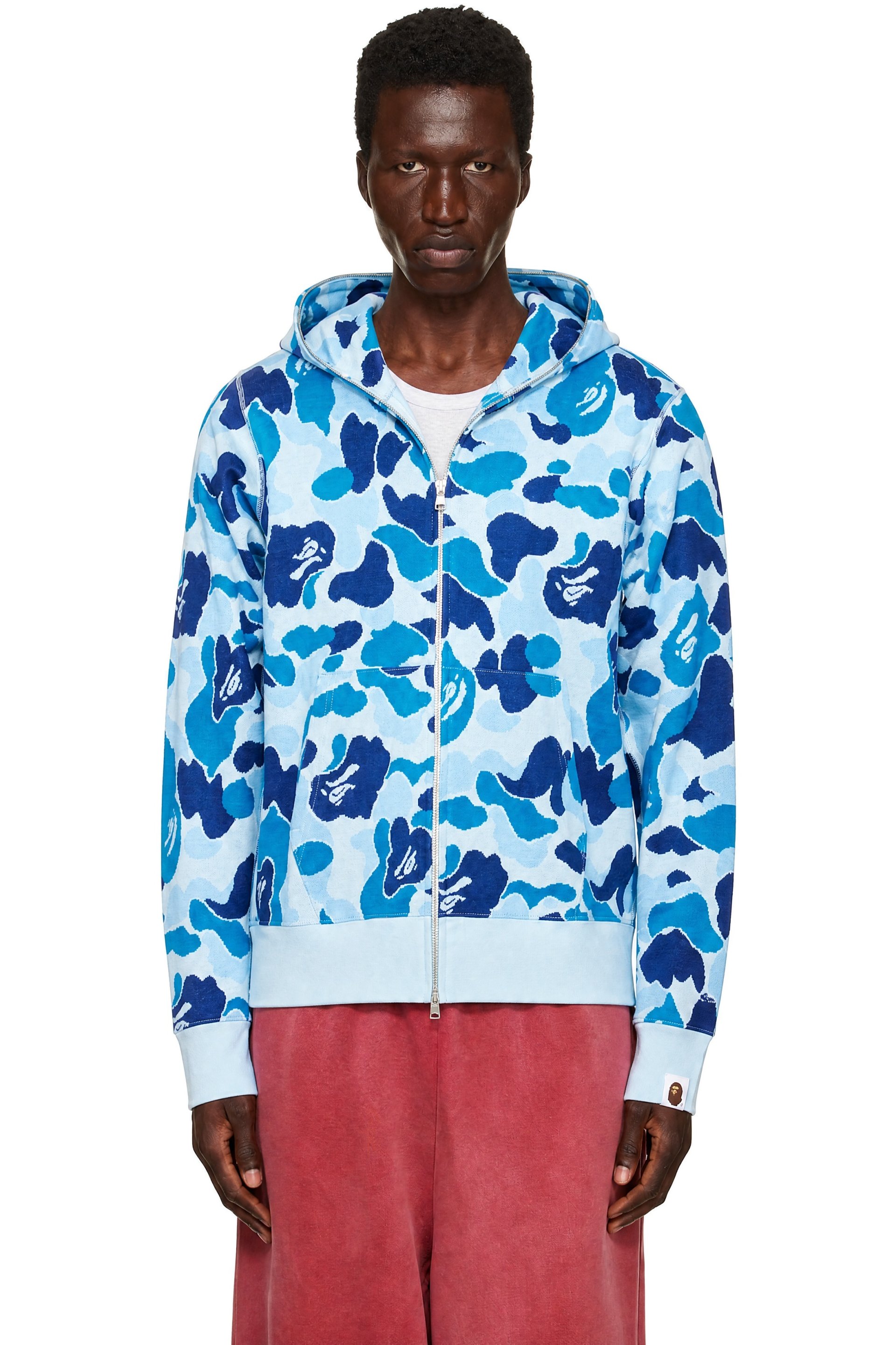 BAPE - Blue ABC Camo Jacquard Full Zip Hoodie