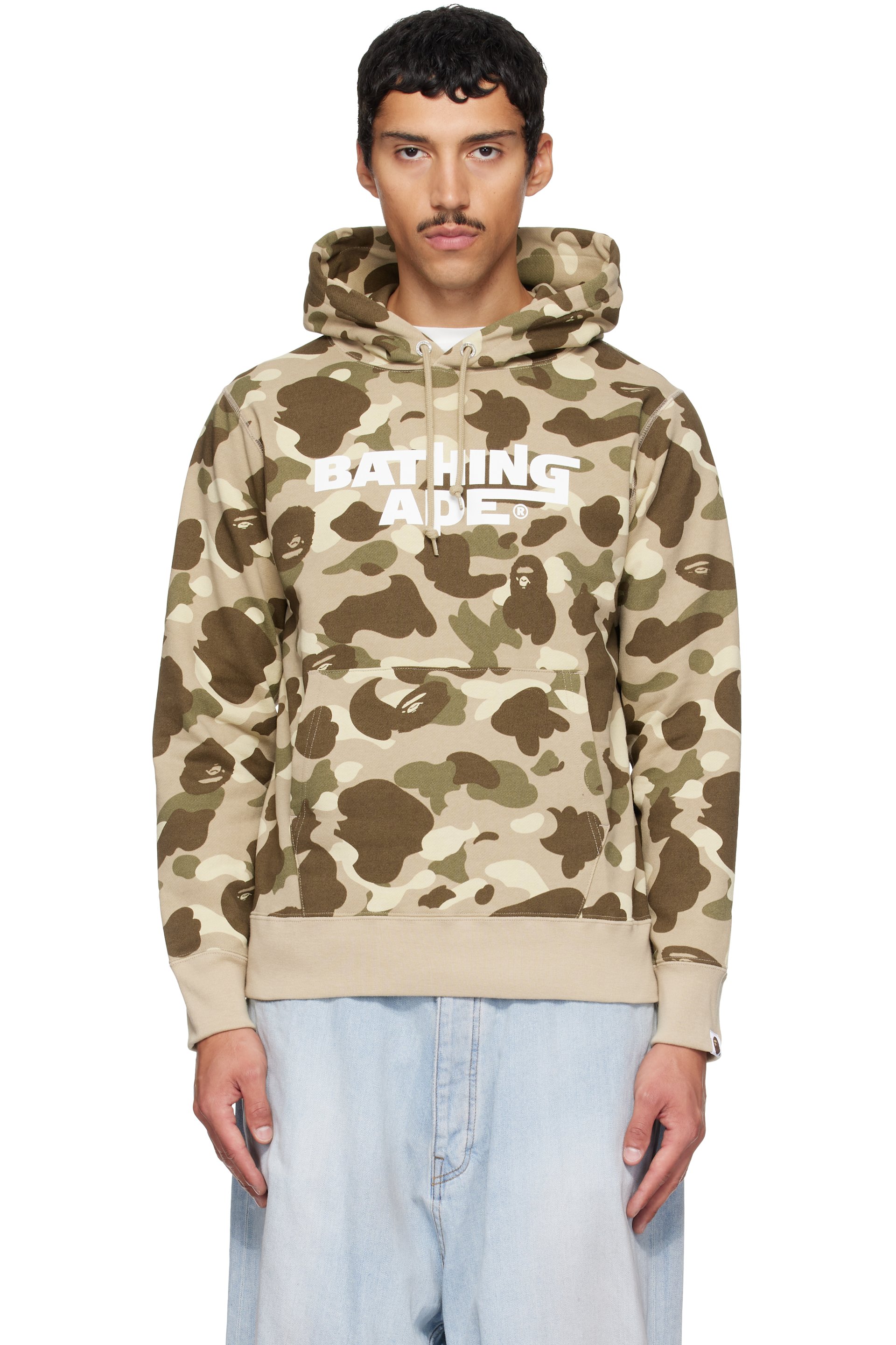 BAPE - Beige Color Camo Pullover Hoodie