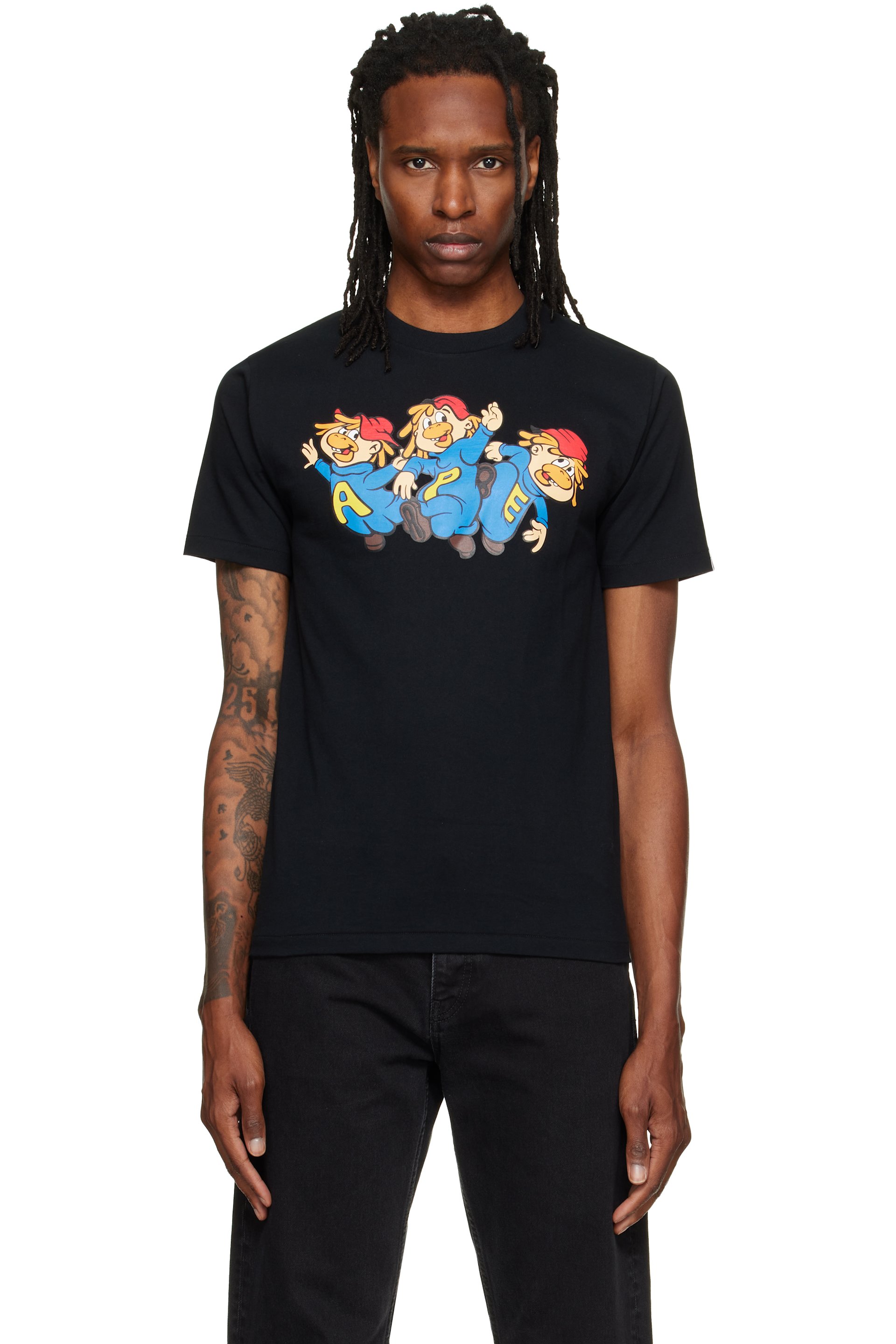 BAPE - T-shirt noir à logo imprimé