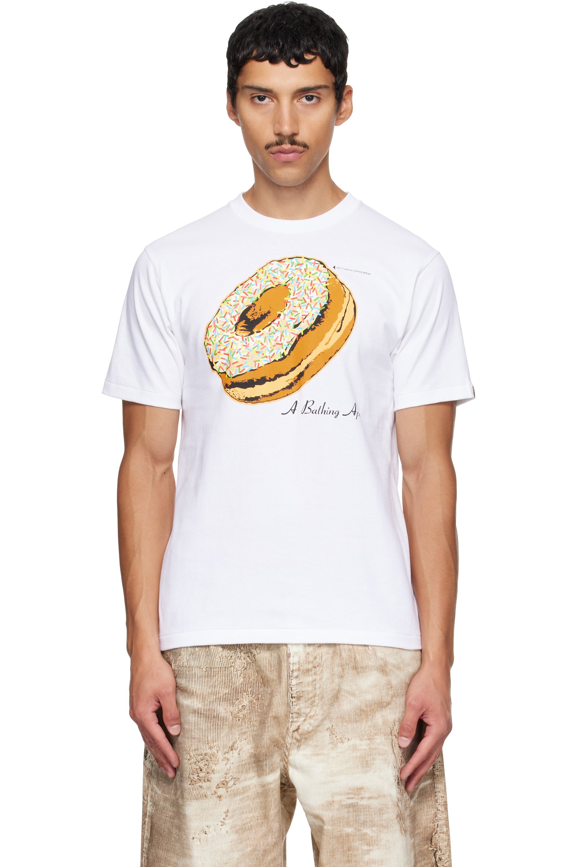 BAPE - White Classic Donut T-shirt