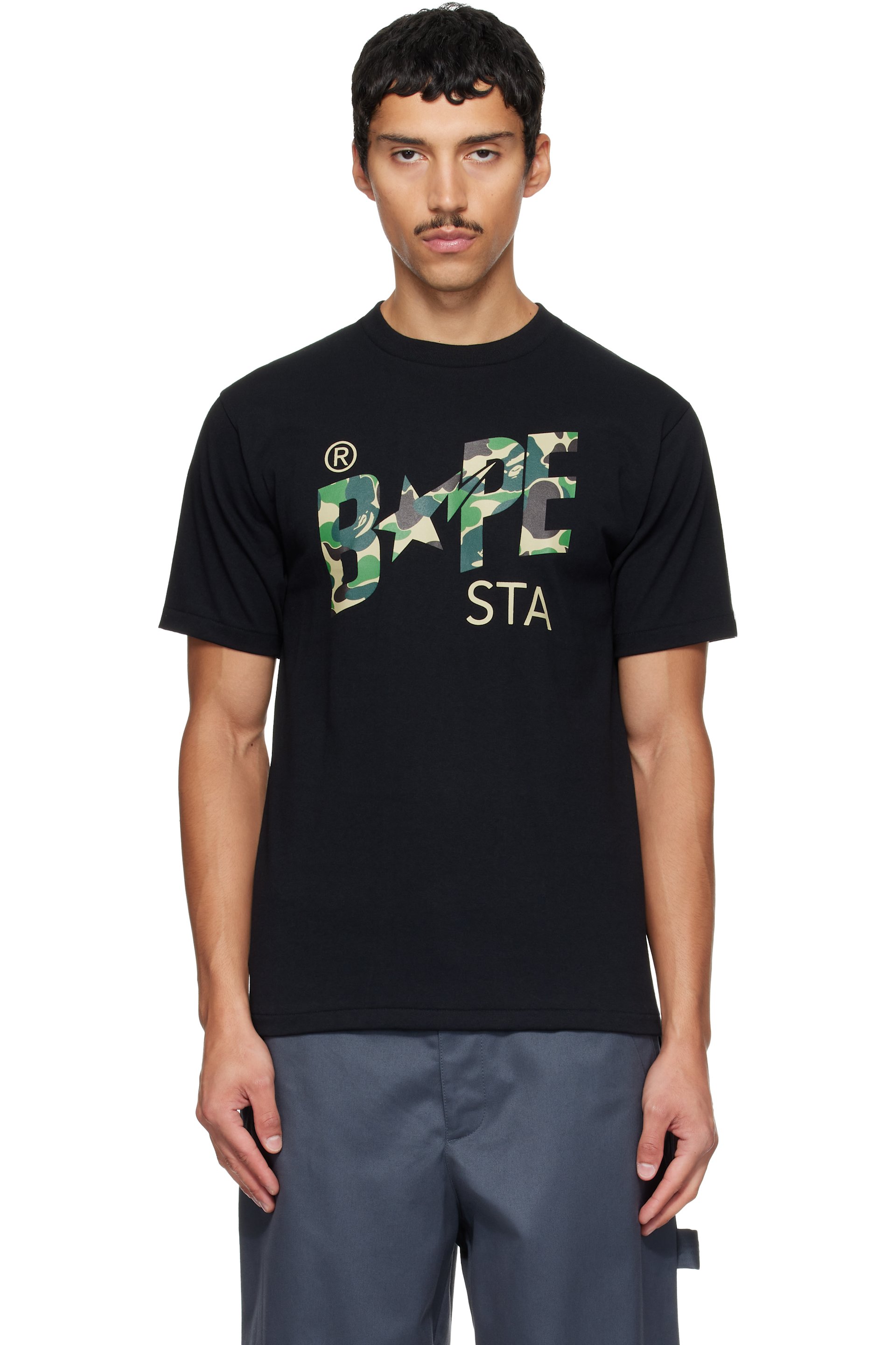 BAPE - Black ABC Camo 'BAPE STA' T-shirt