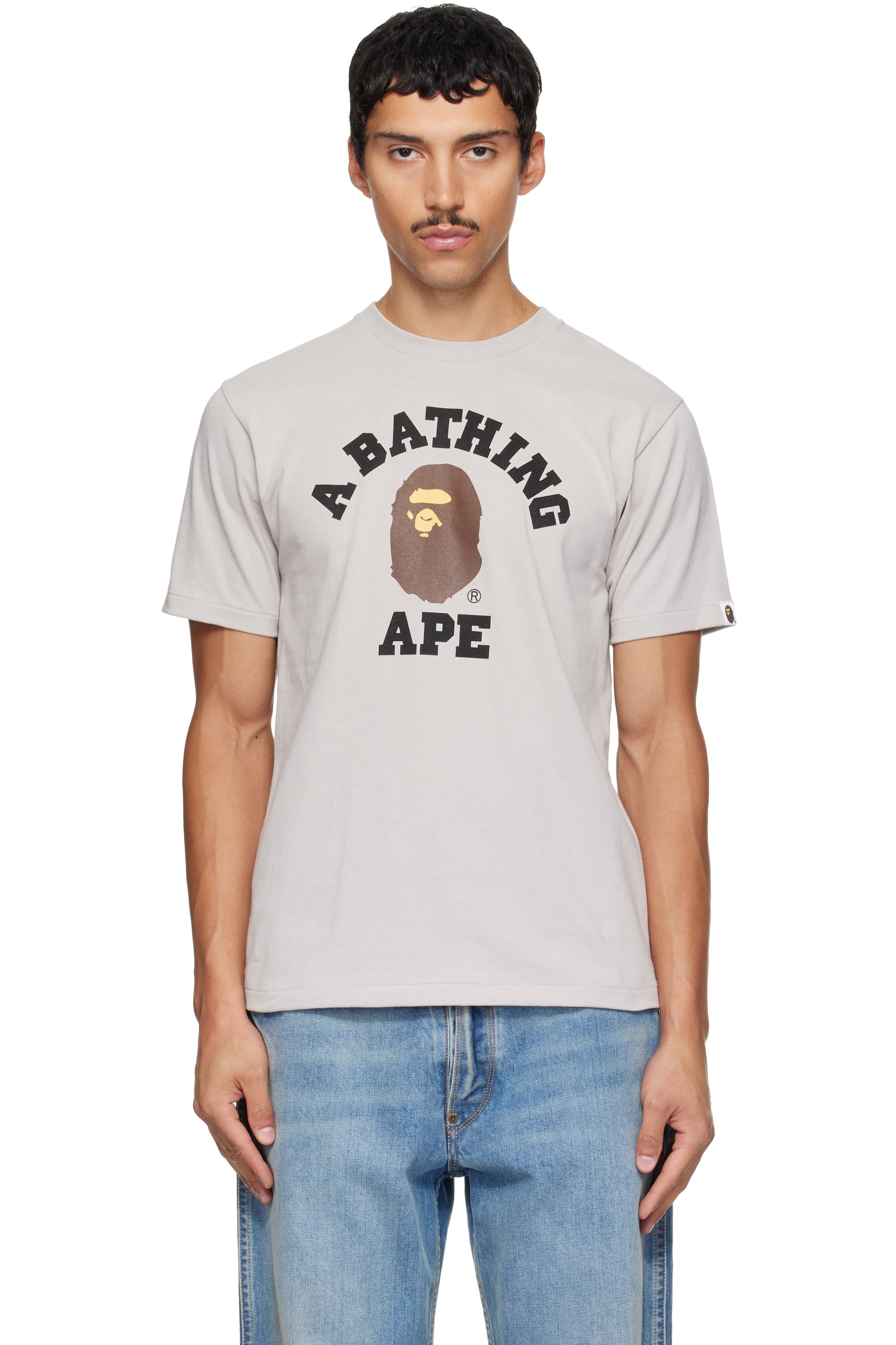 BAPE - Gray College T-shirt