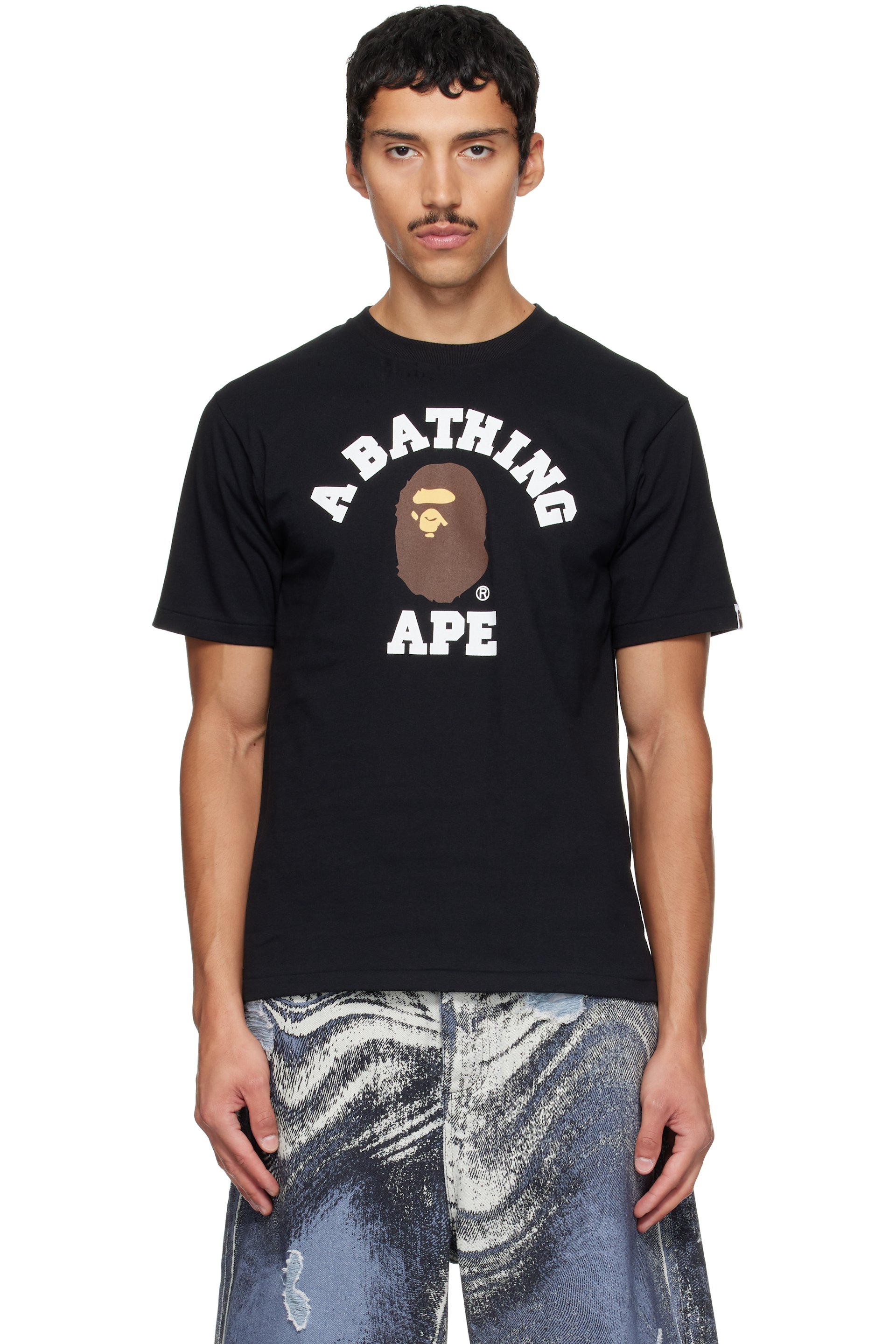 BAPE - Black College T-shirt