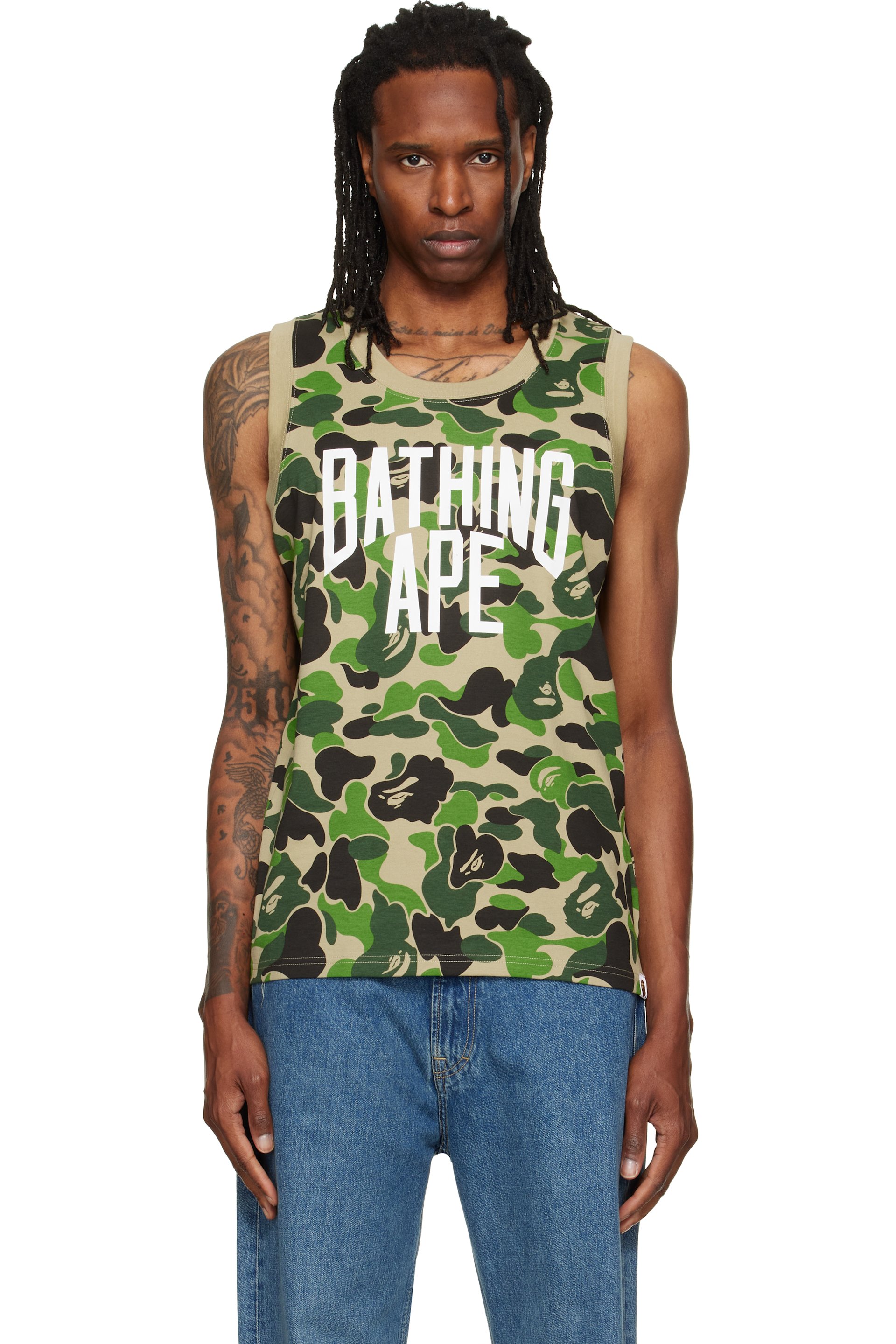 BAPE - 그린 ABC 카모 탱크탑