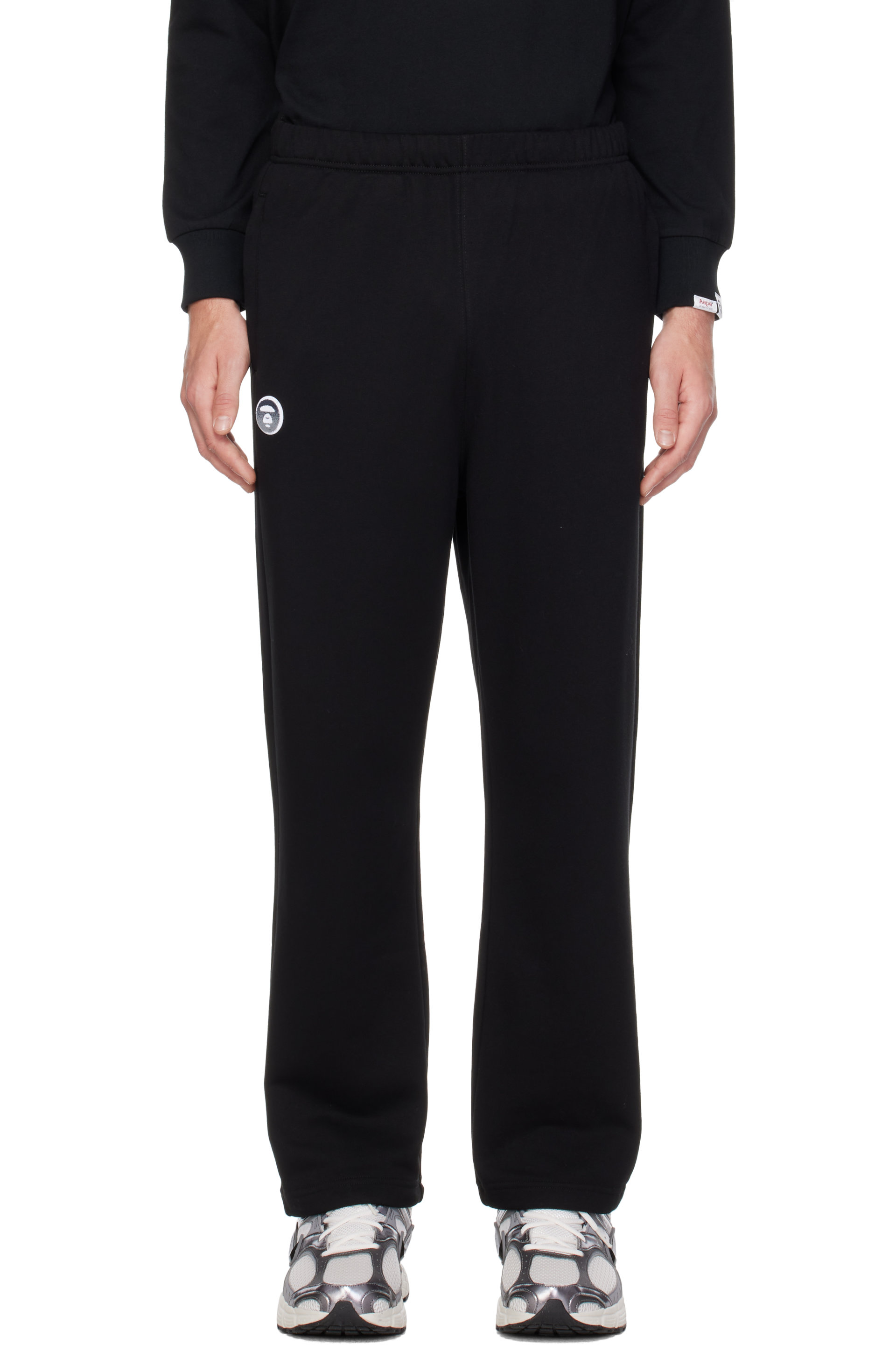 AAPE by A Bathing Ape - Black 'AAPENOW' Moonface Sweatpants