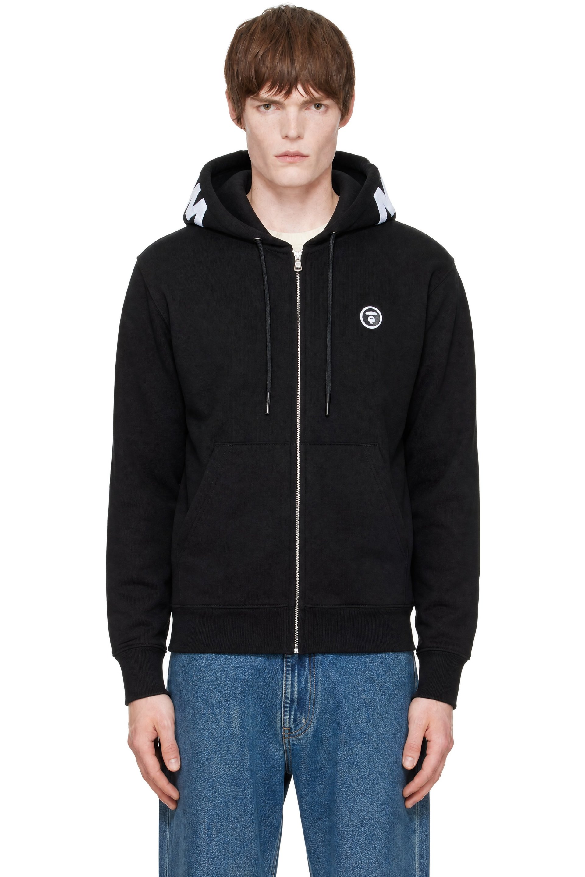 AAPE by A Bathing Ape - Black 'AAPENOW' Zip-Up Hoodie