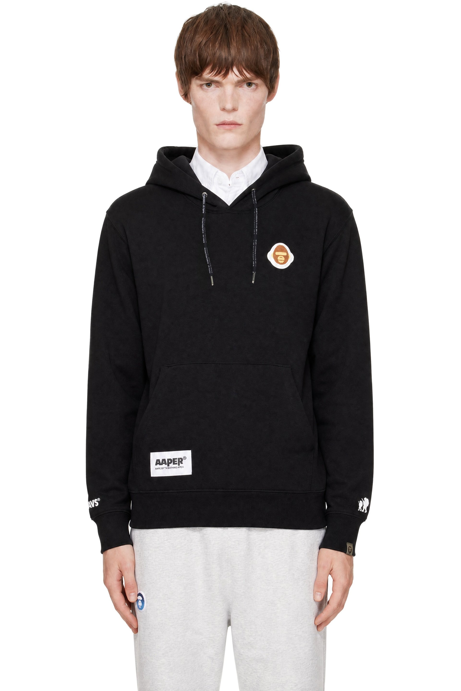 AAPE by A Bathing Ape - Black Basic 'AAPER' Hoodie