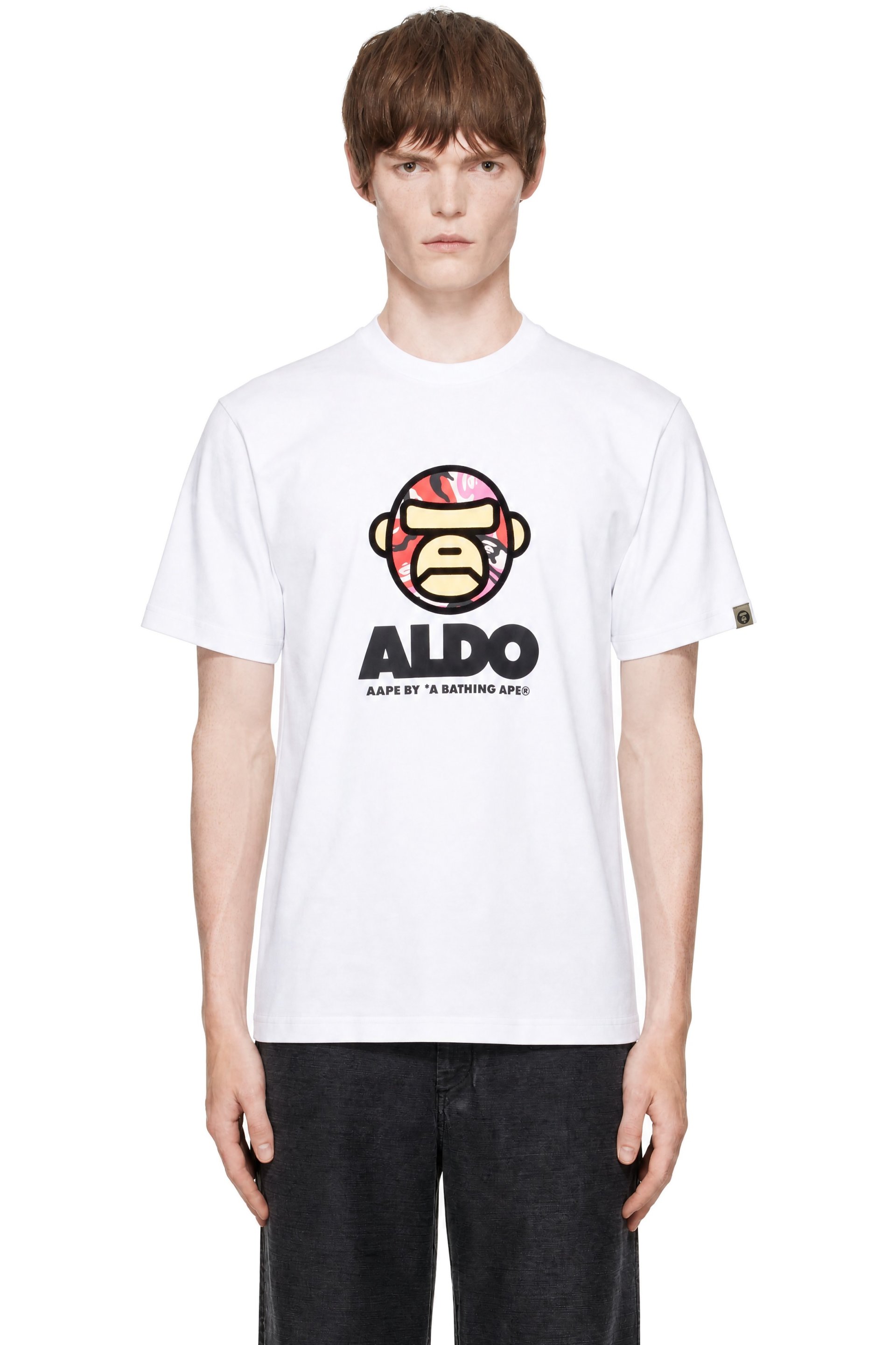 AAPE by A Bathing Ape - White 'AAPER' Aaper Head T-shirt