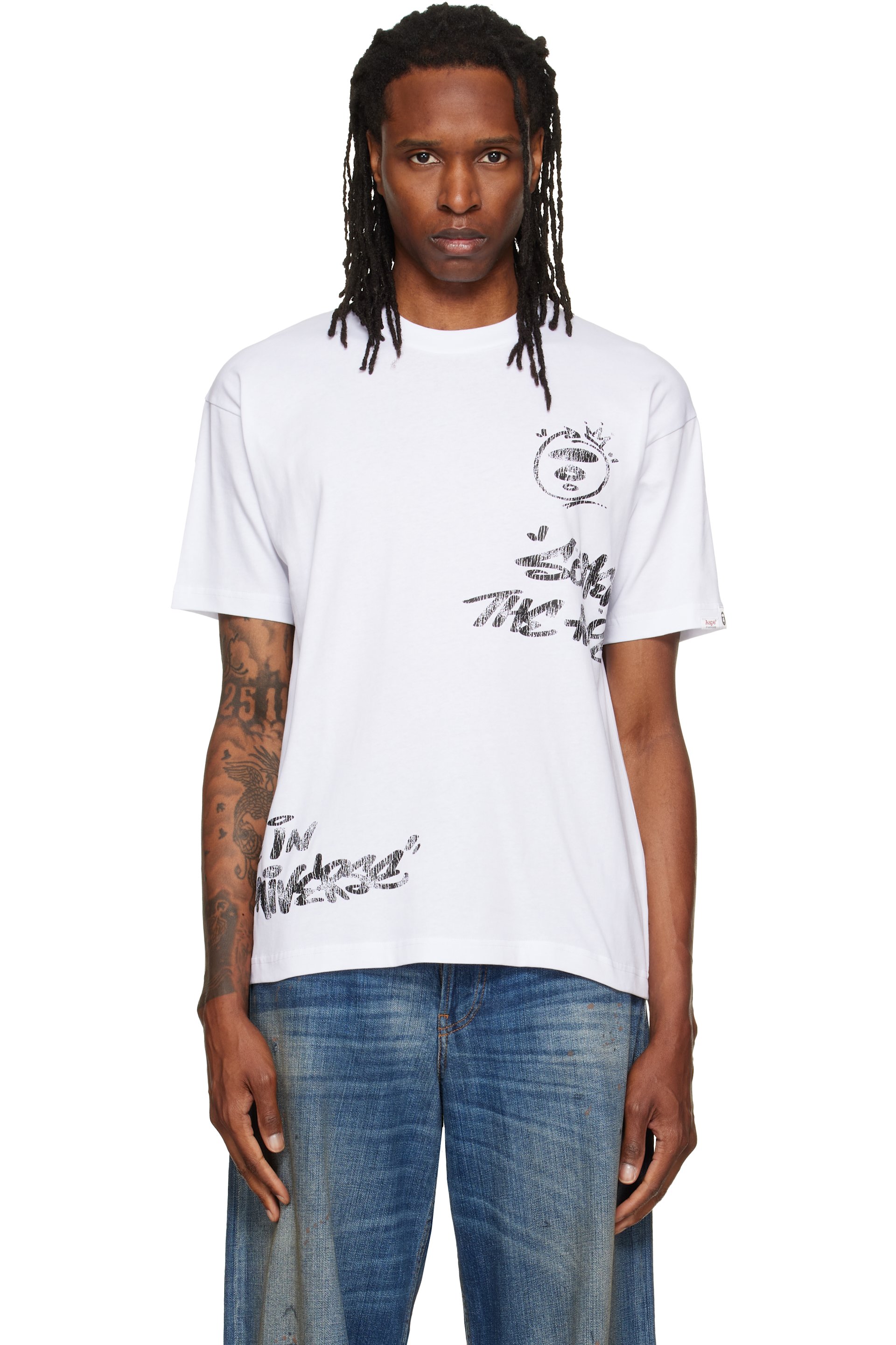 AAPE by A Bathing Ape - White Basic T-shirt