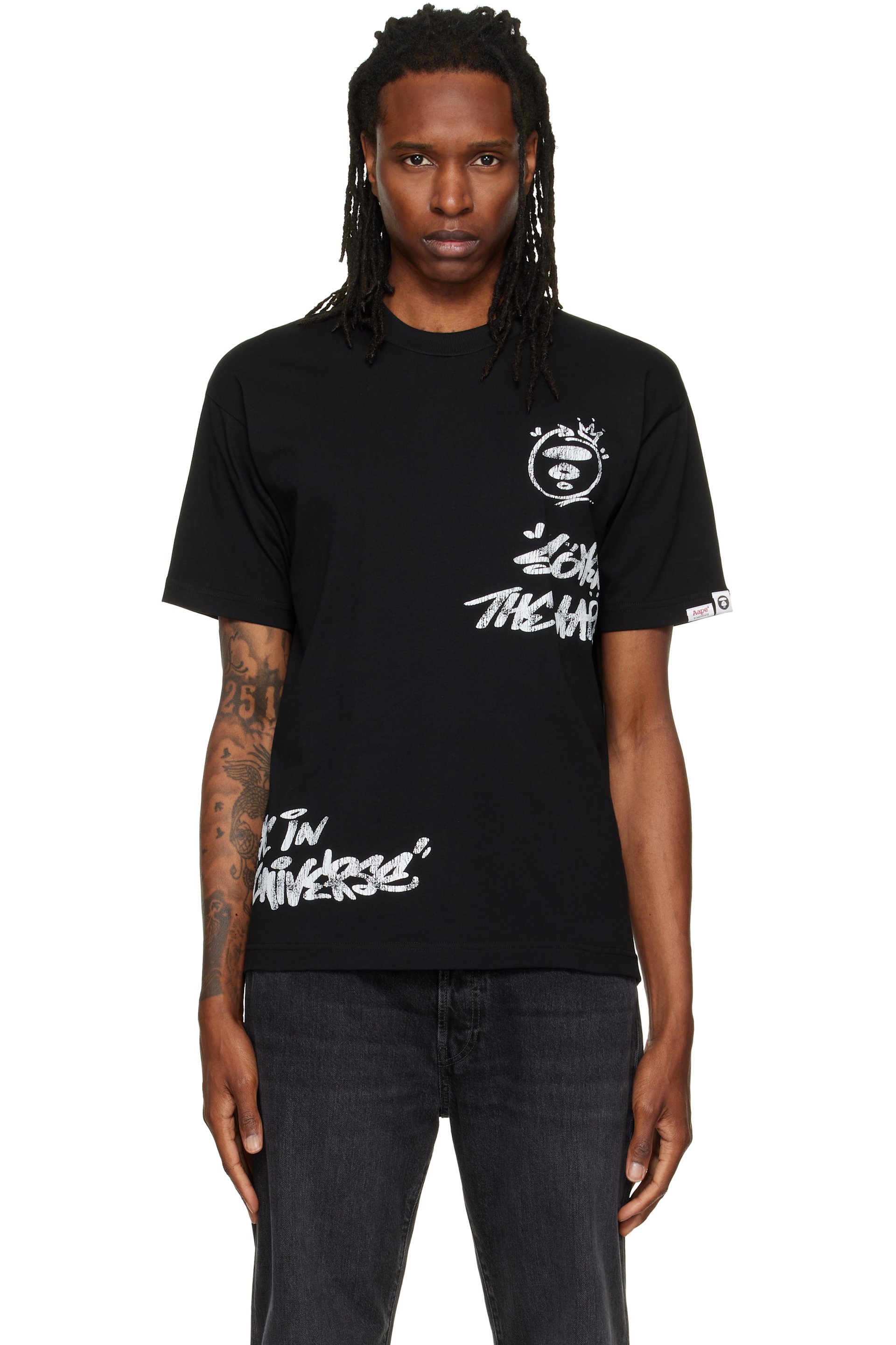 AAPE by A Bathing Ape - Black Basic T-shirt