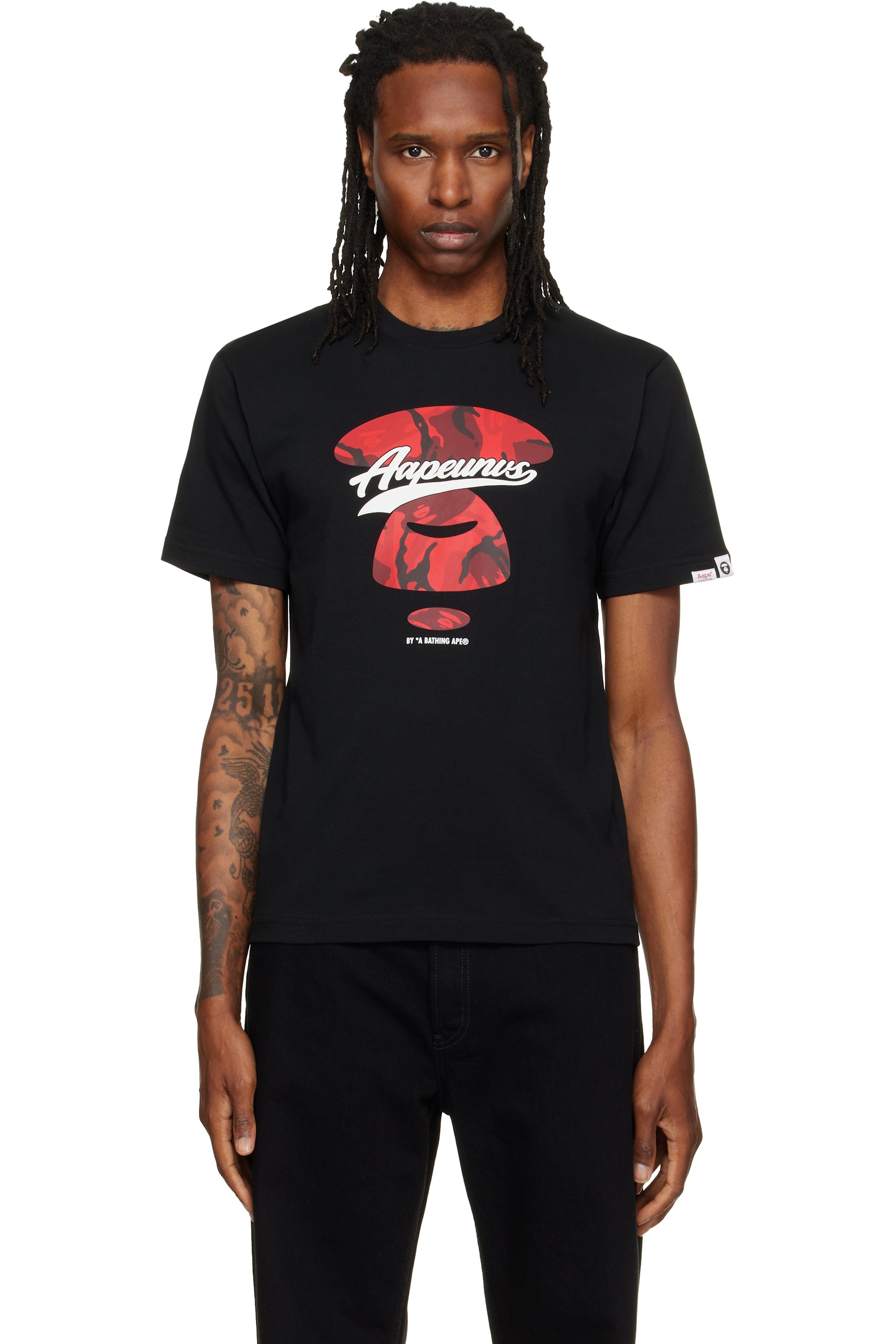 AAPE by A Bathing Ape - Black Basic T-shirt