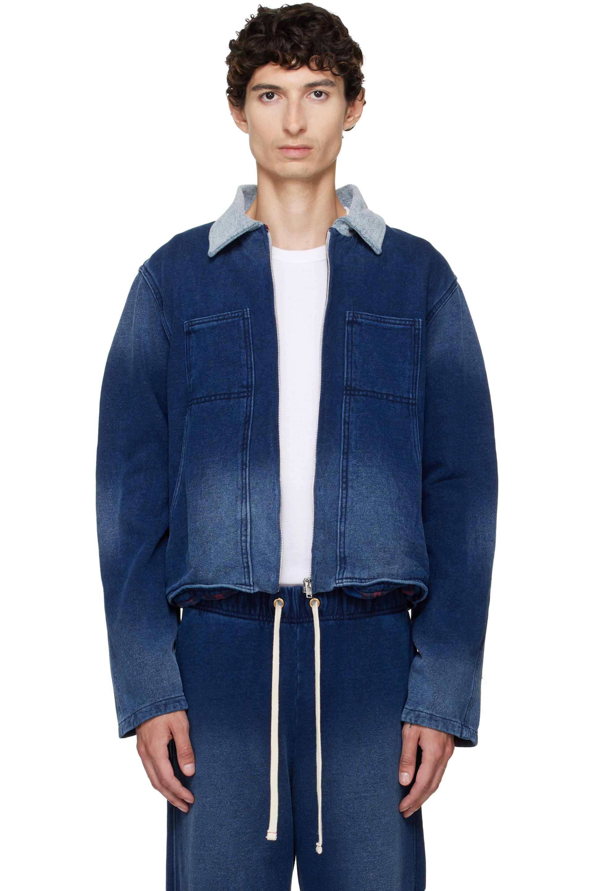 Les Tien - Navy Heavyweight Utility Jacket
