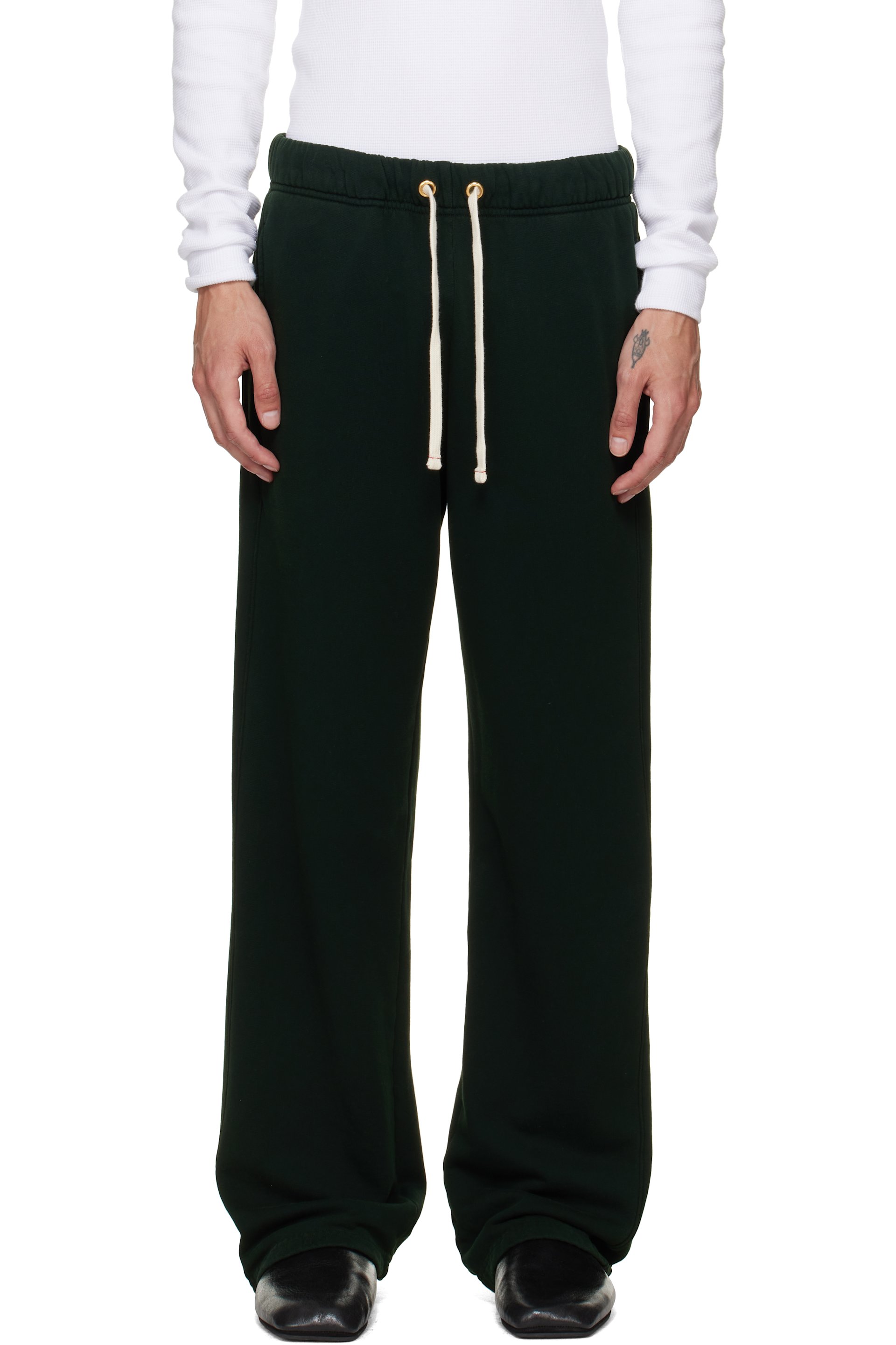 Les Tien - Green French Terry Classic Sweatpants
