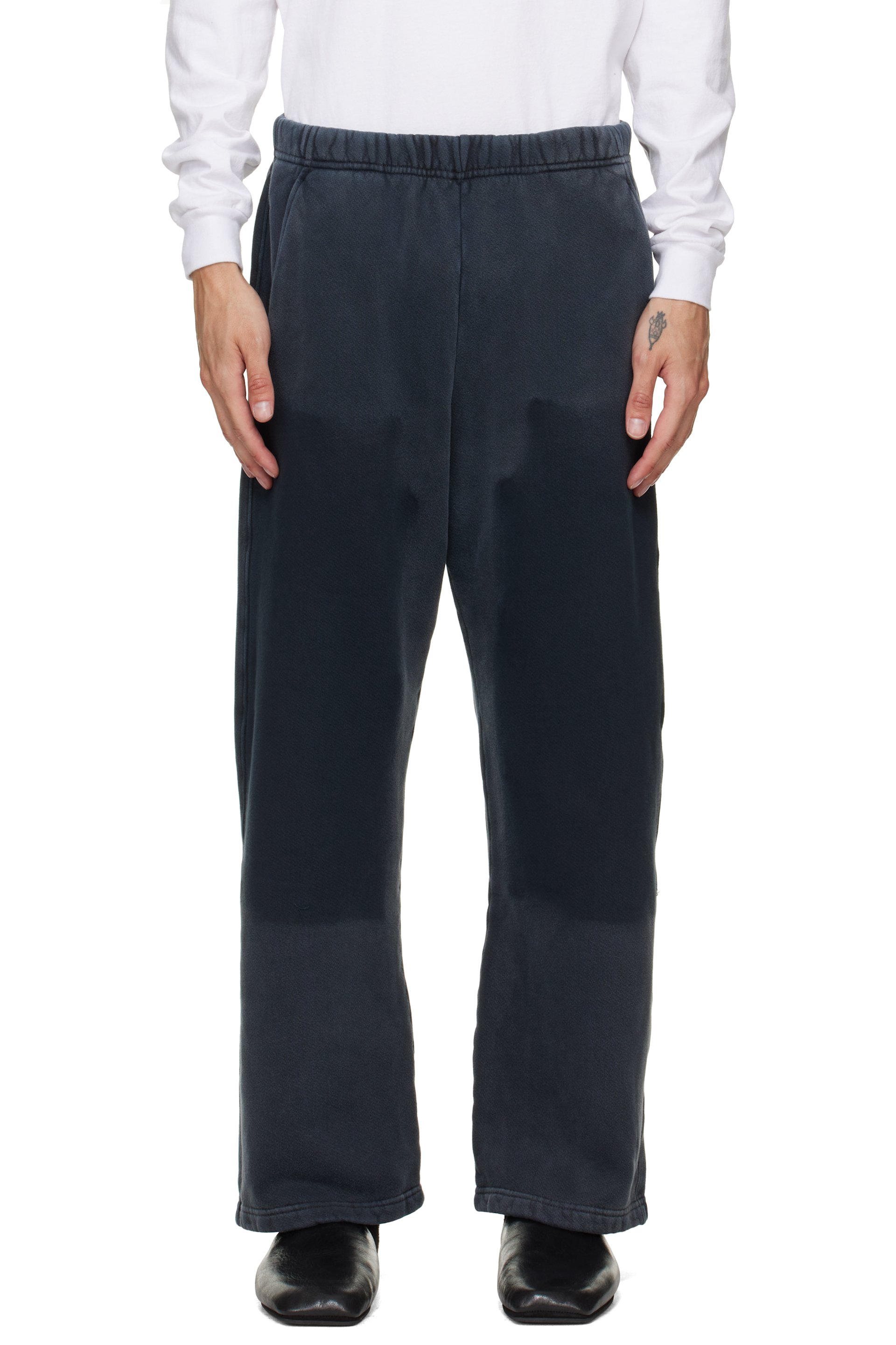 Les Tien - Pantalon menuisier de survêtement épais noir
