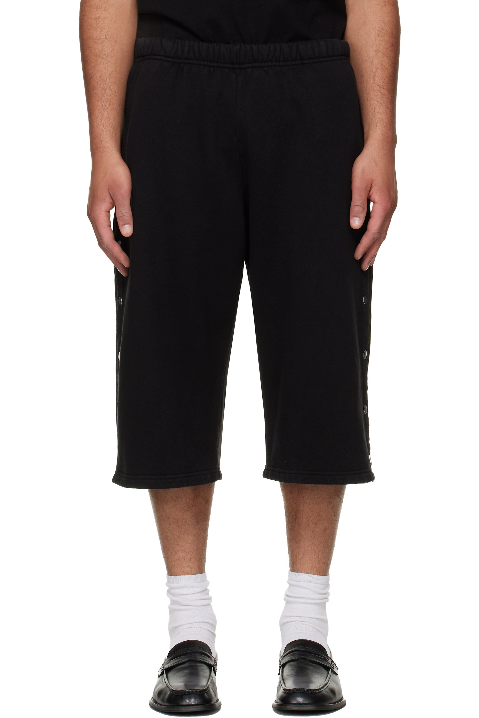 Les Tien - Black Part Snap Shorts