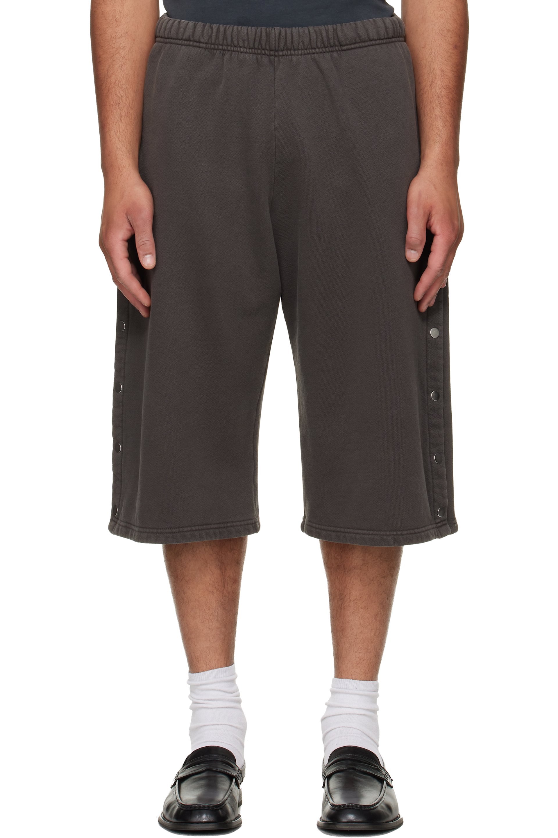 Les Tien - Gray Part Snap Shorts