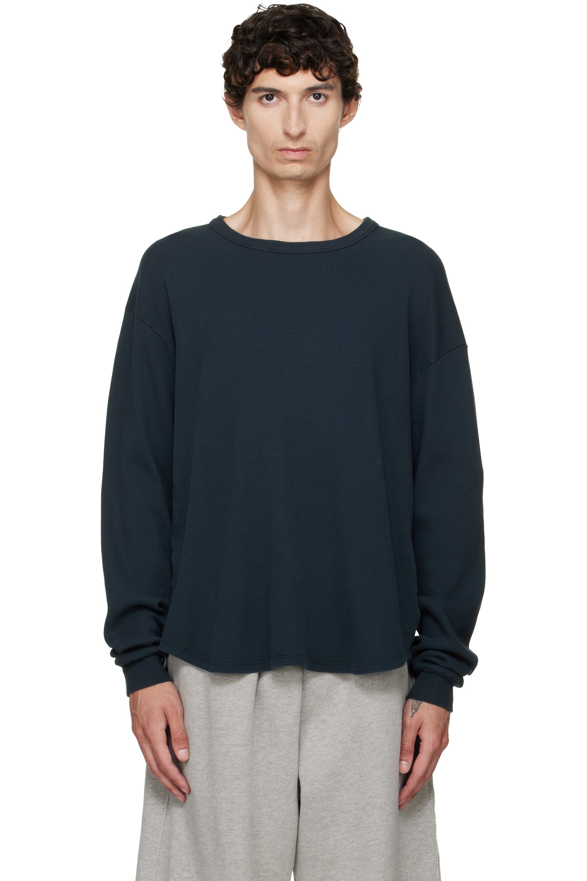 Les Tien - Black Thermal Baseball Hem T-shirt