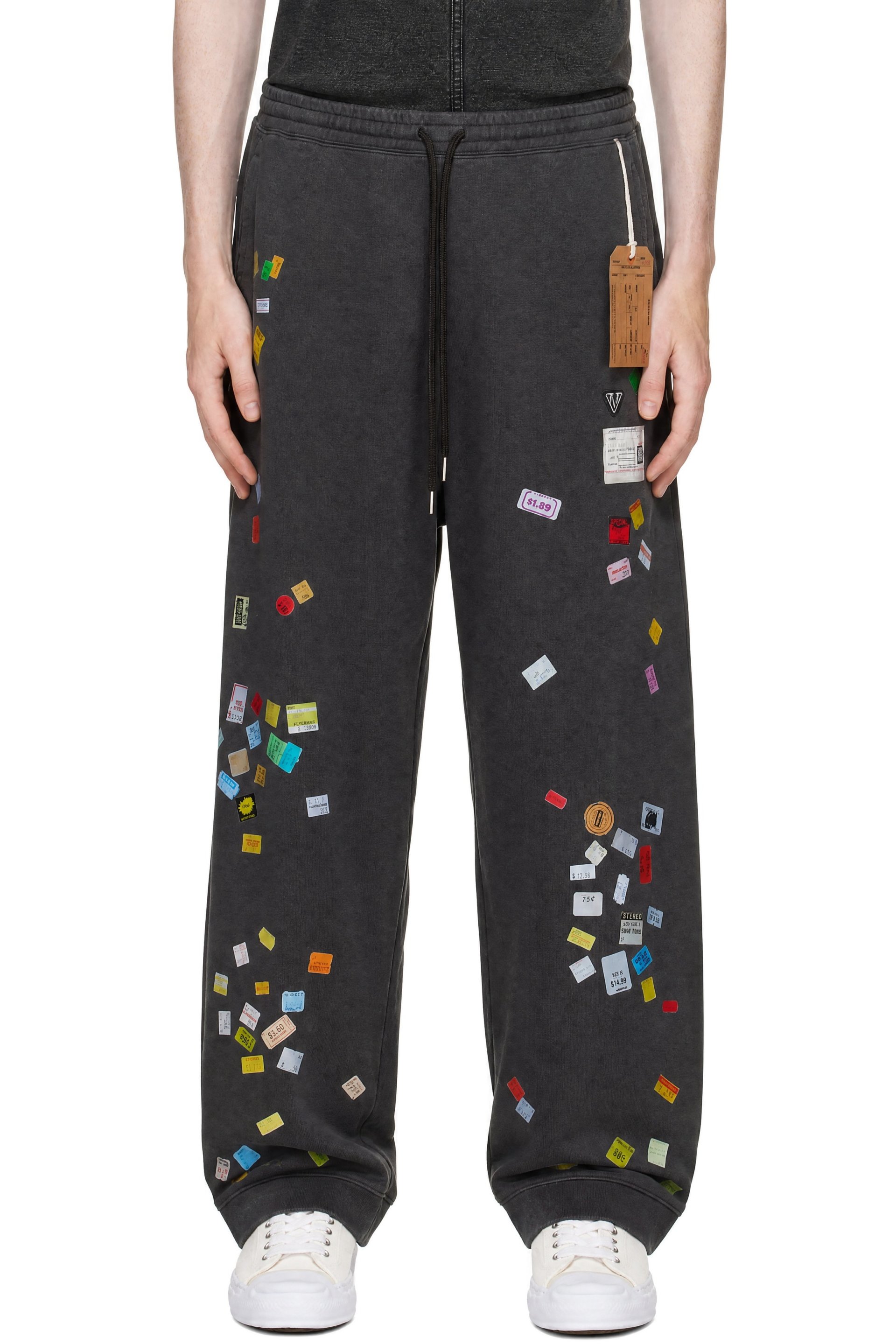 Maison MIHARA YASUHIRO - Gray Price Tag Sticker Printed Sweatpants