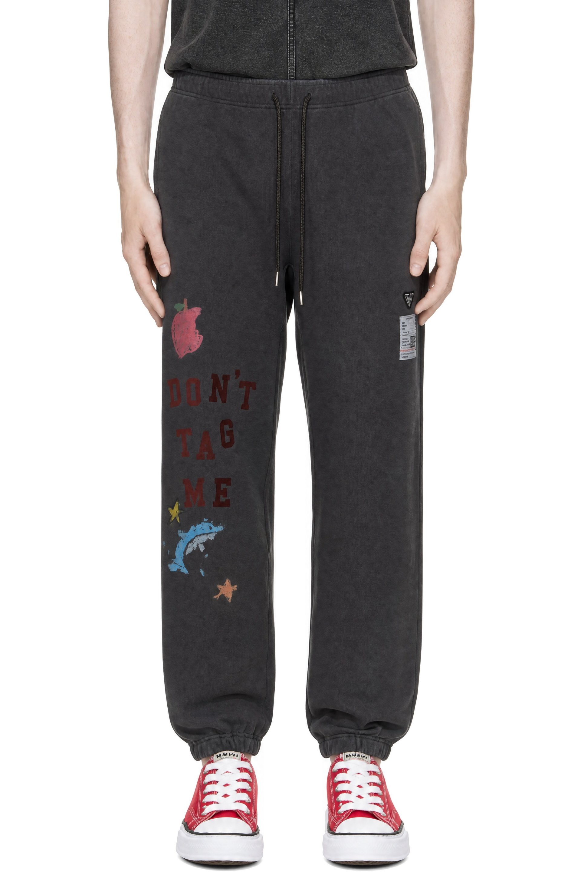 Maison MIHARA YASUHIRO - Black 'Don't Tag Me' Kids Doodle Sweatpants