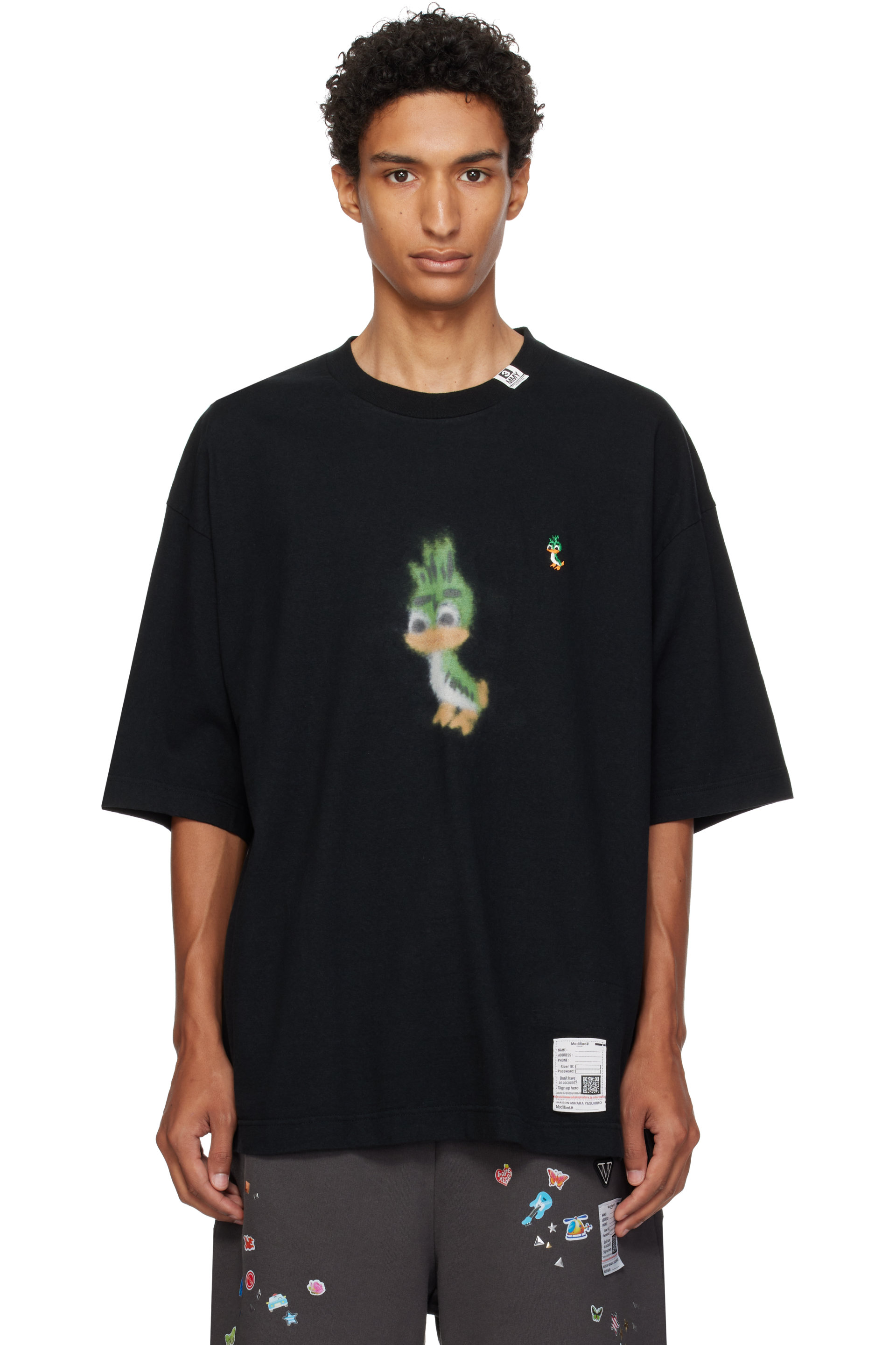 Maison MIHARA YASUHIRO - Black Leon Printed T-shirt
