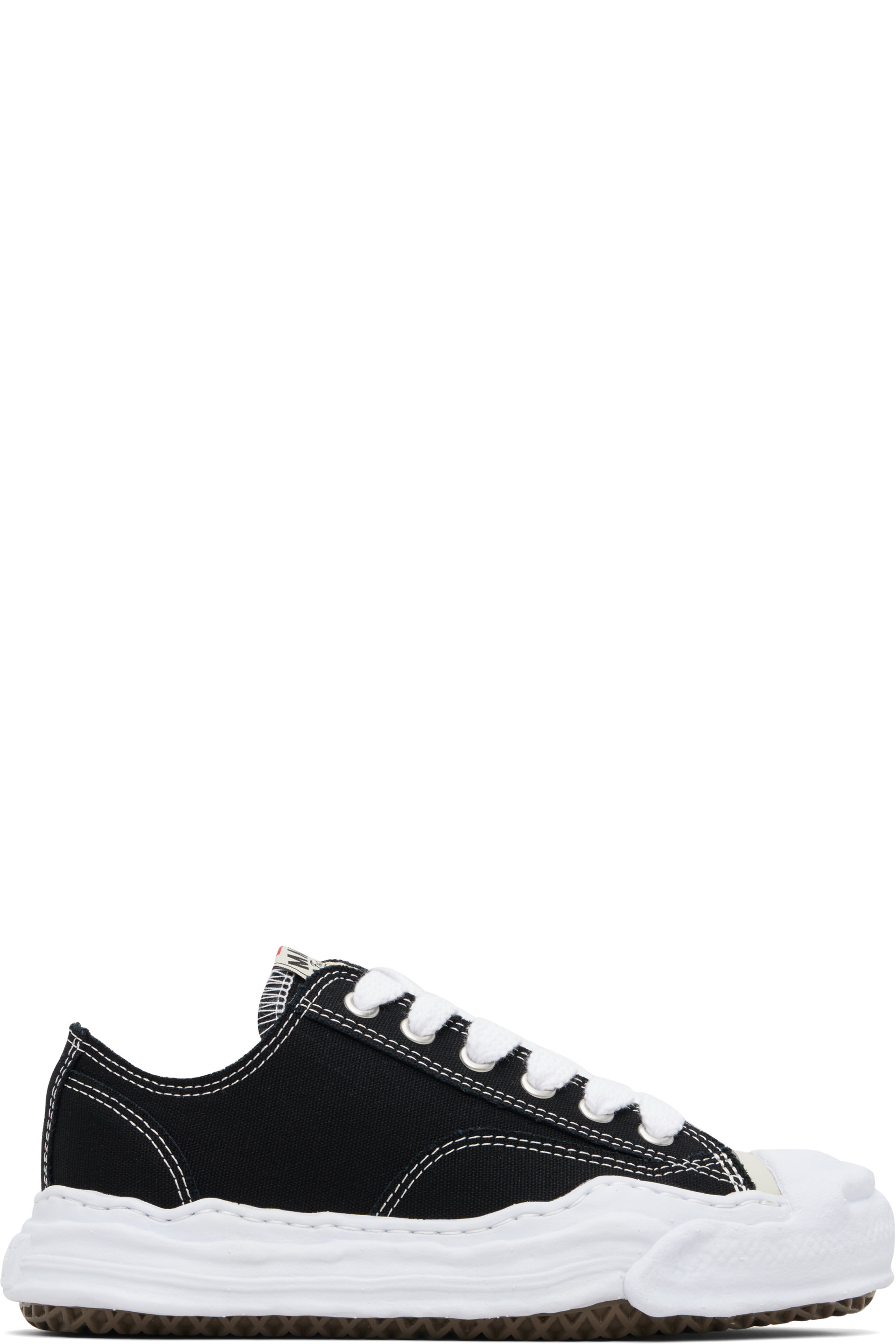 Maison MIHARA YASUHIRO - Black 'Hank' OG Sole Canvas Low-Top Sneakers