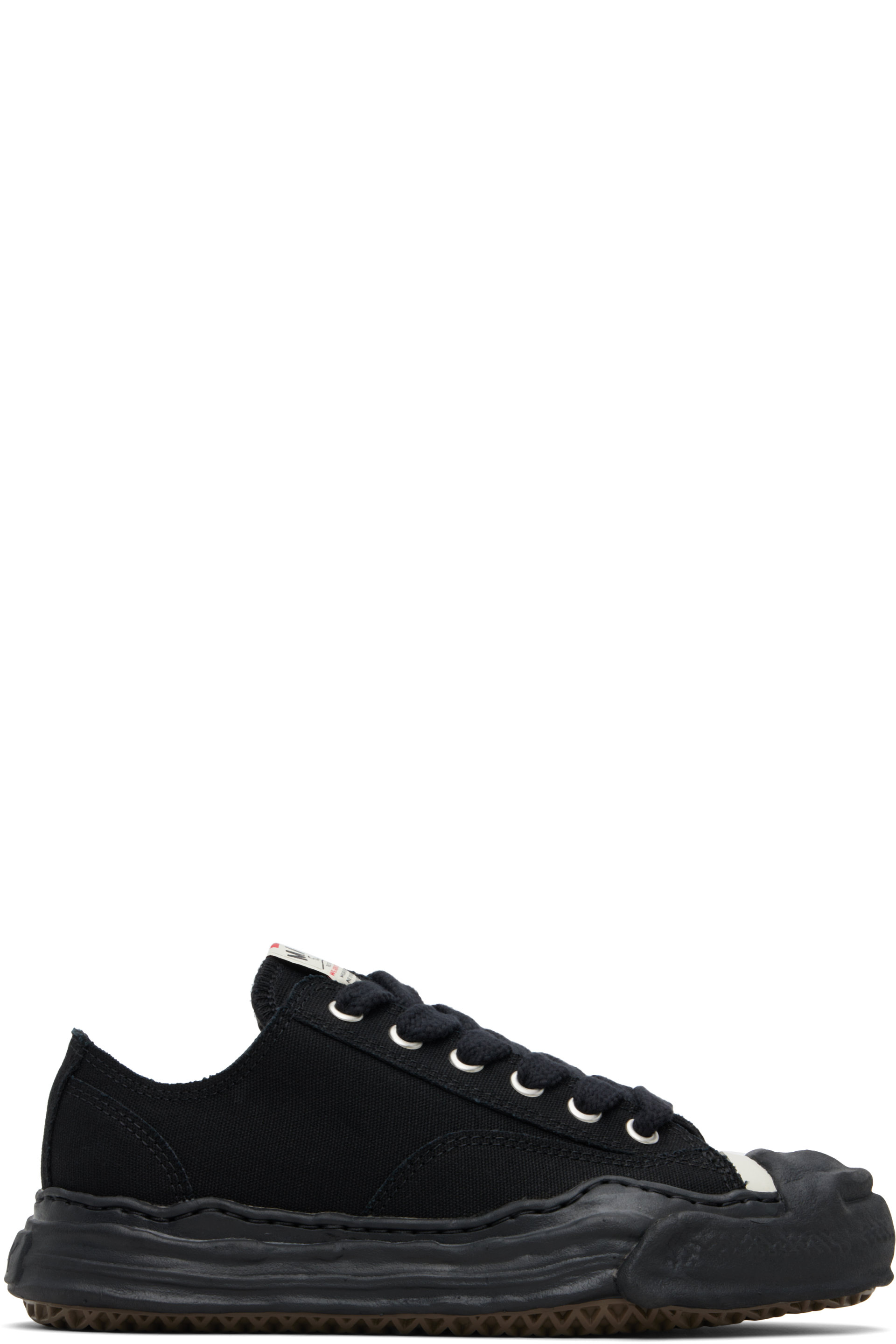 Maison MIHARA YASUHIRO - Black 'Hank' OG Sole Canvas Low-Top Sneakers