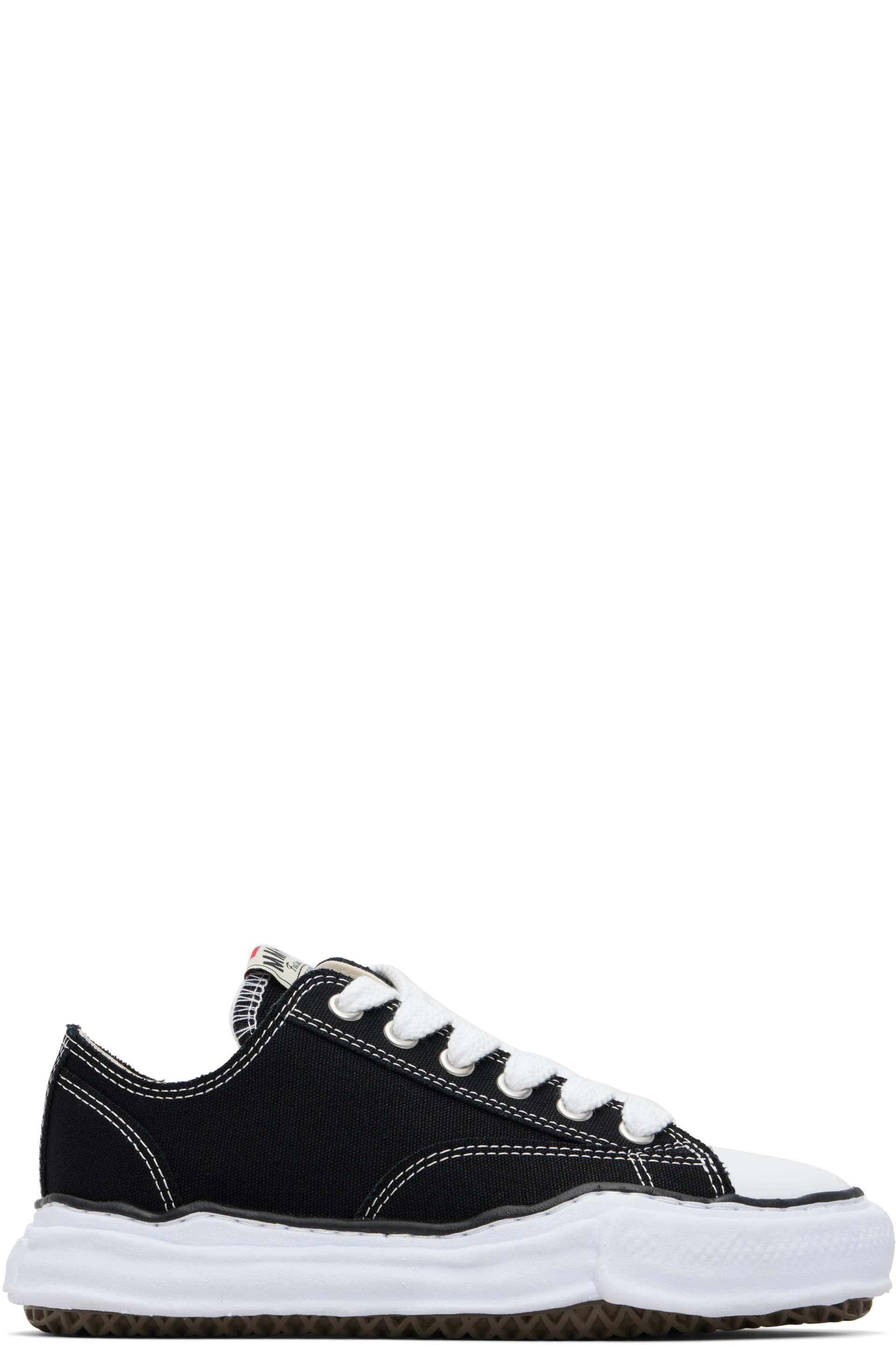 Maison MIHARA YASUHIRO - Black 'Peterson' OG Sole Canvas Low-Top Sneakers