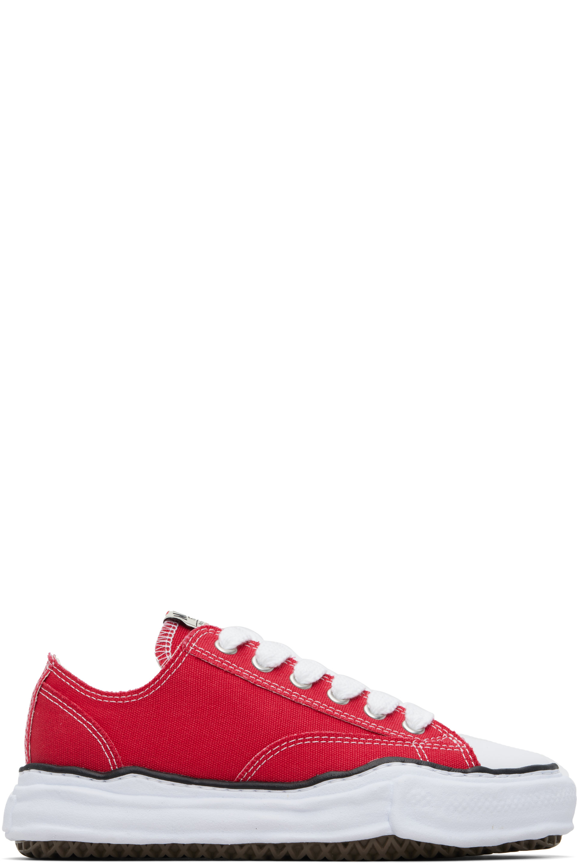 Maison MIHARA YASUHIRO - Red 'Peterson' OG Sole Canvas Low-Top Sneakers