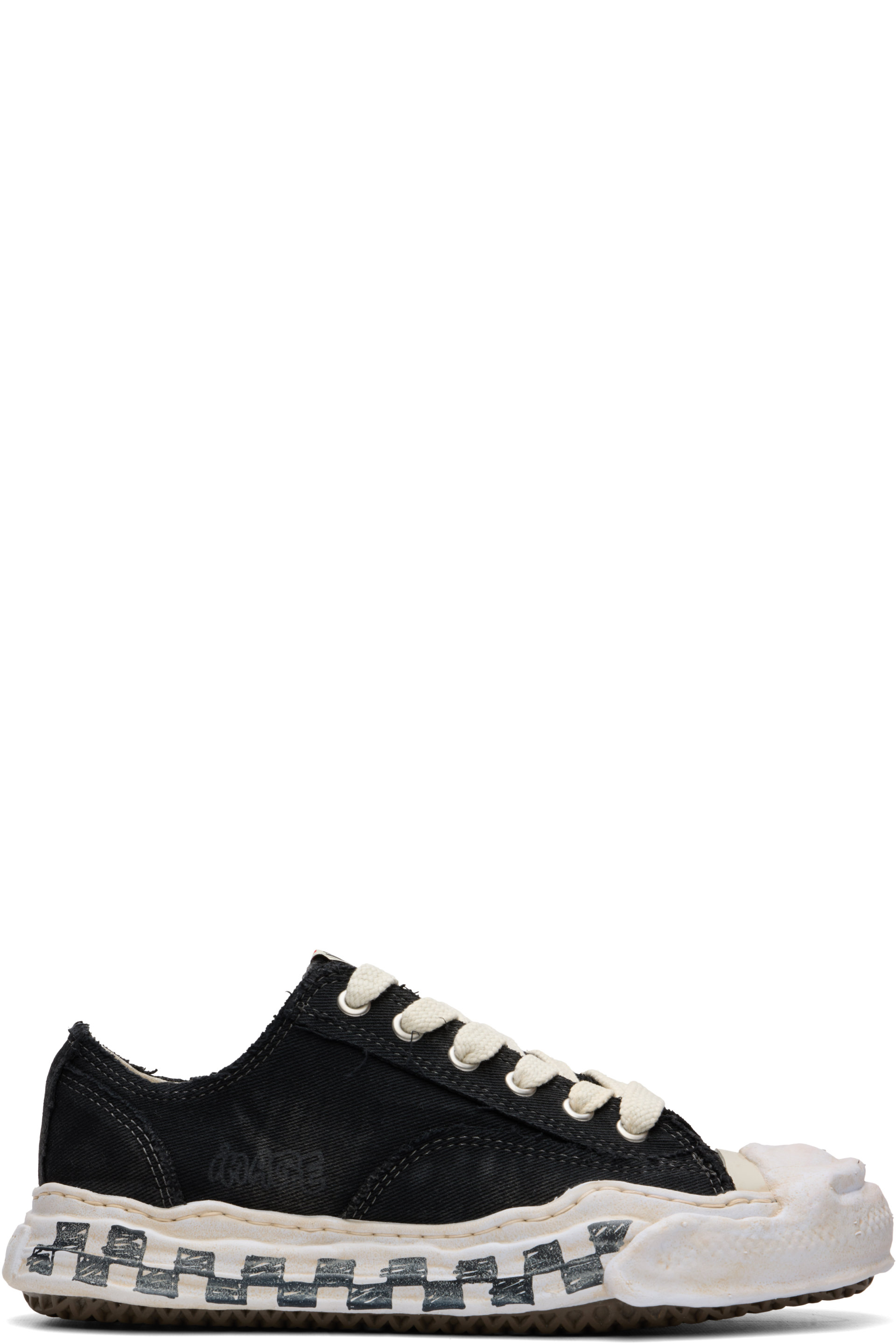 Maison MIHARA YASUHIRO - Black 'Hank' OG Check Sole Canvas Low-Top Sneakers