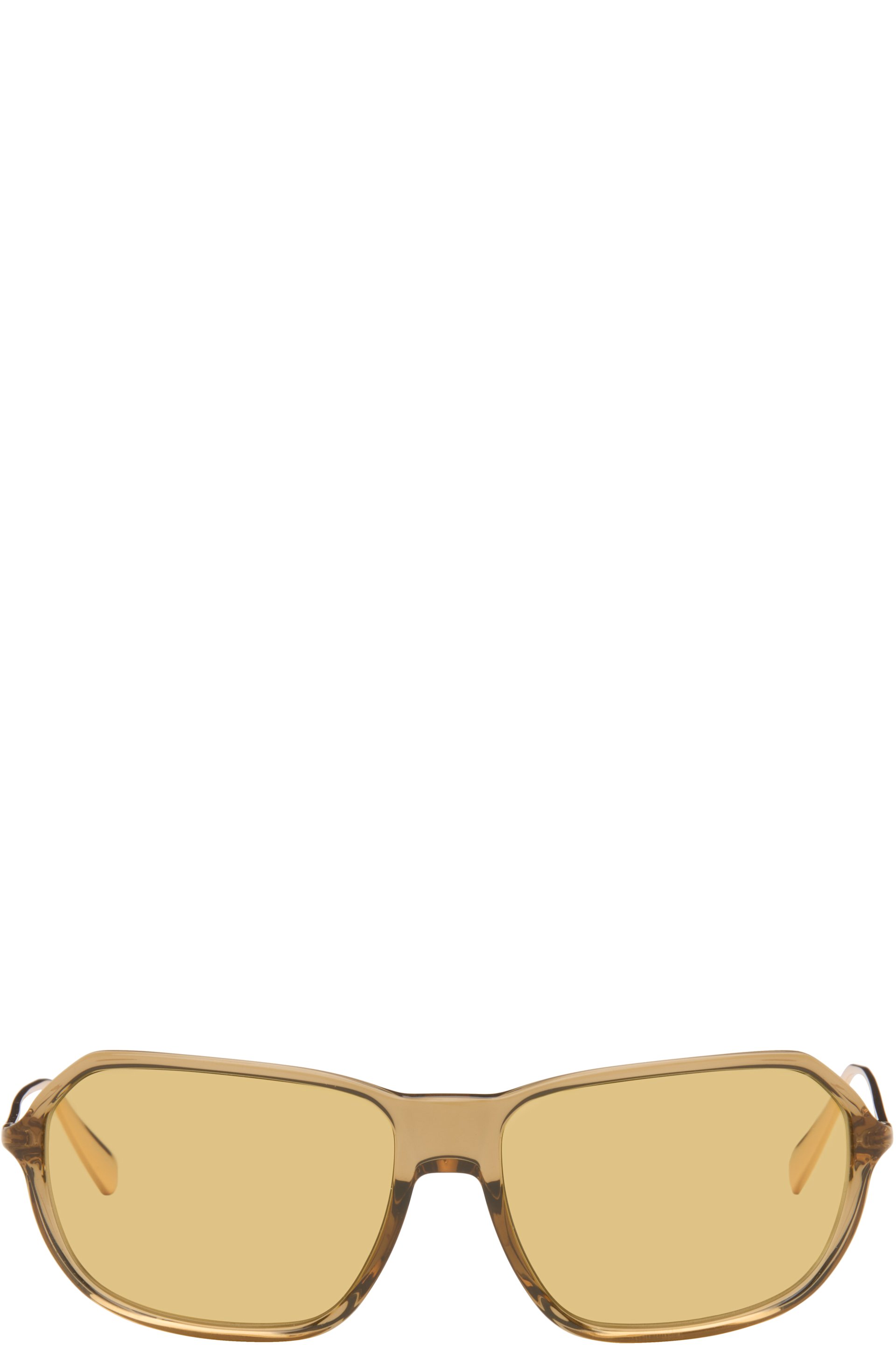 JACQUEMUS - Brown Linda Farrow Edition 'The Mimosa' Sunglasses