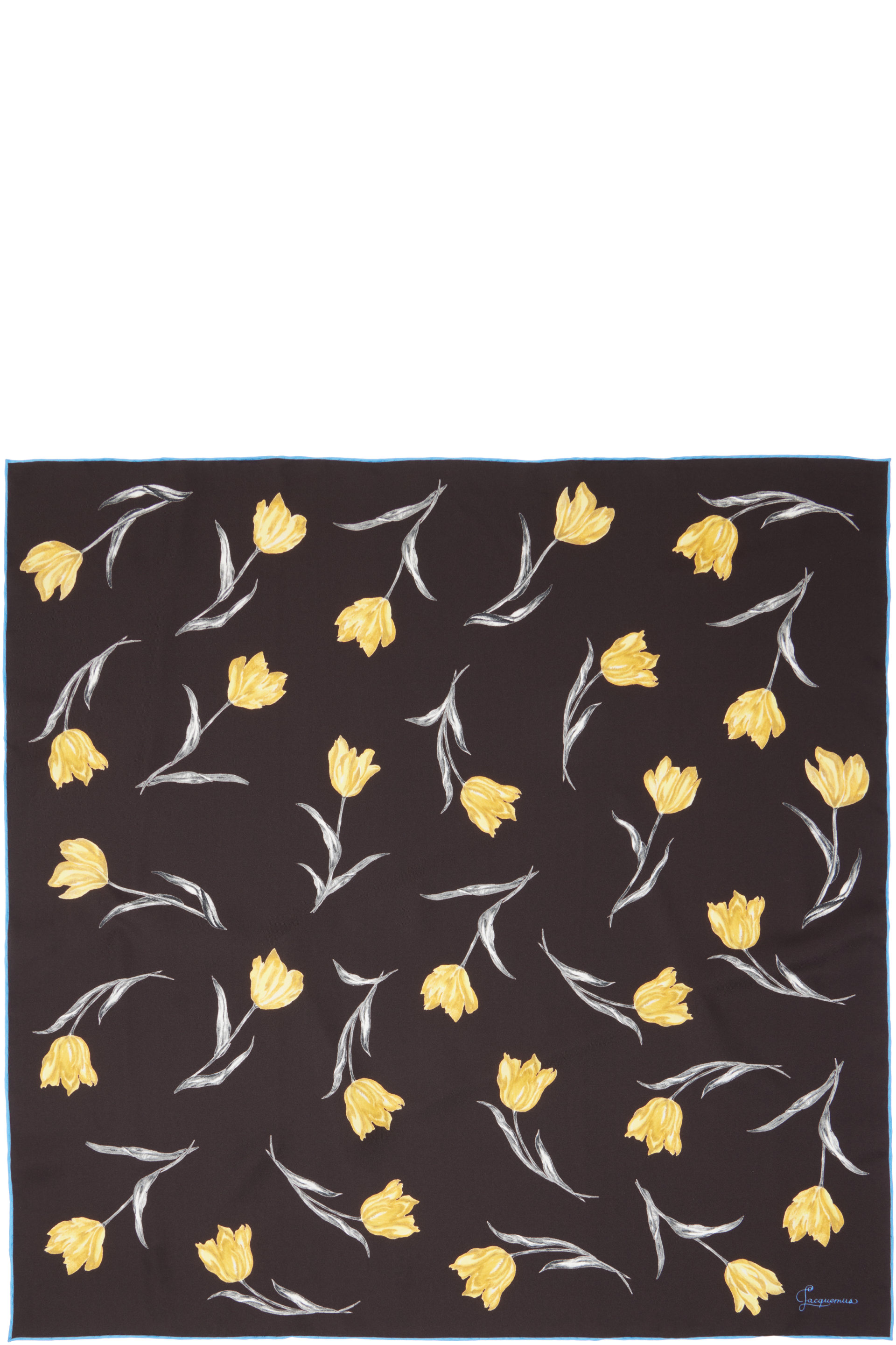 JACQUEMUS - Black 'Le foulard tulipe' Scarf