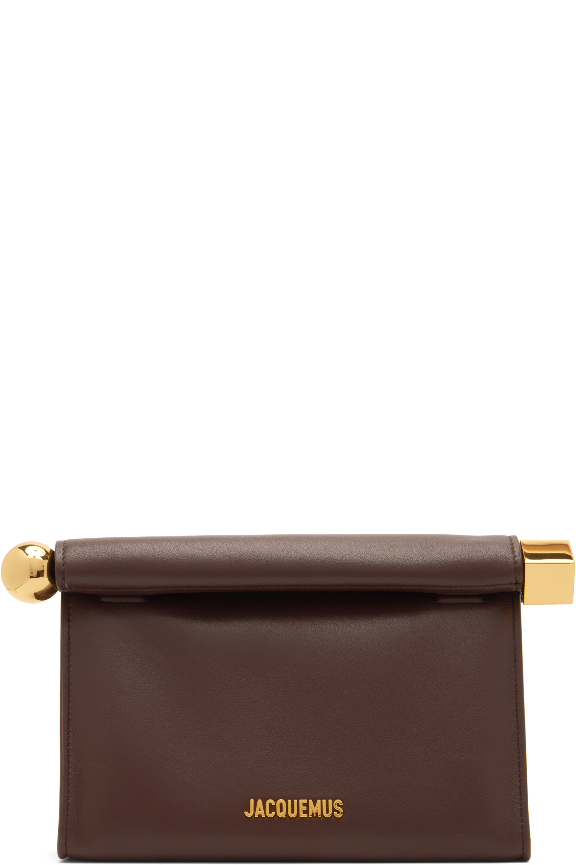 JACQUEMUS - Brown 'The Rond Carré' Clutch