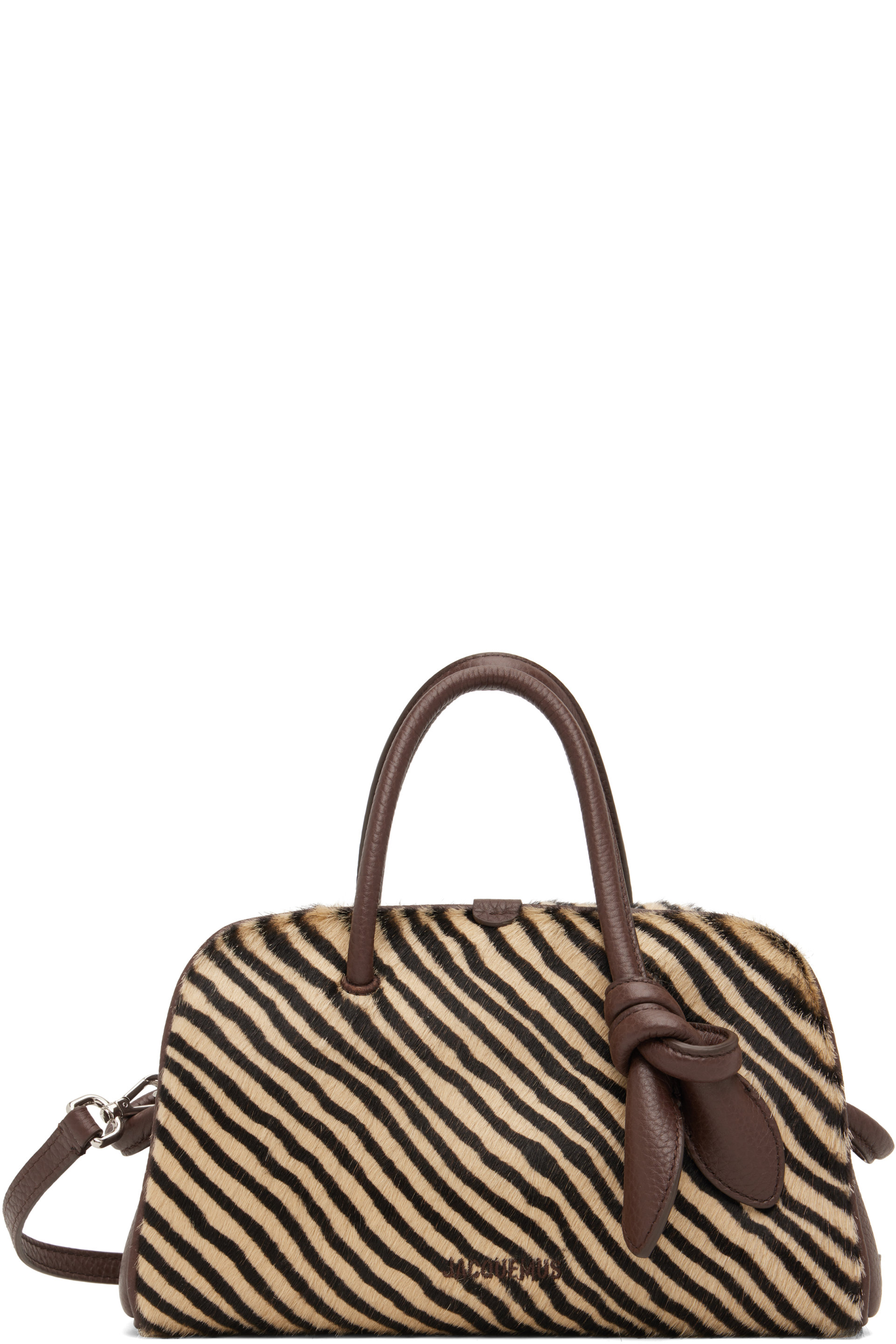 JACQUEMUS - Brown & Beige 'Le petit Turismo' Bag