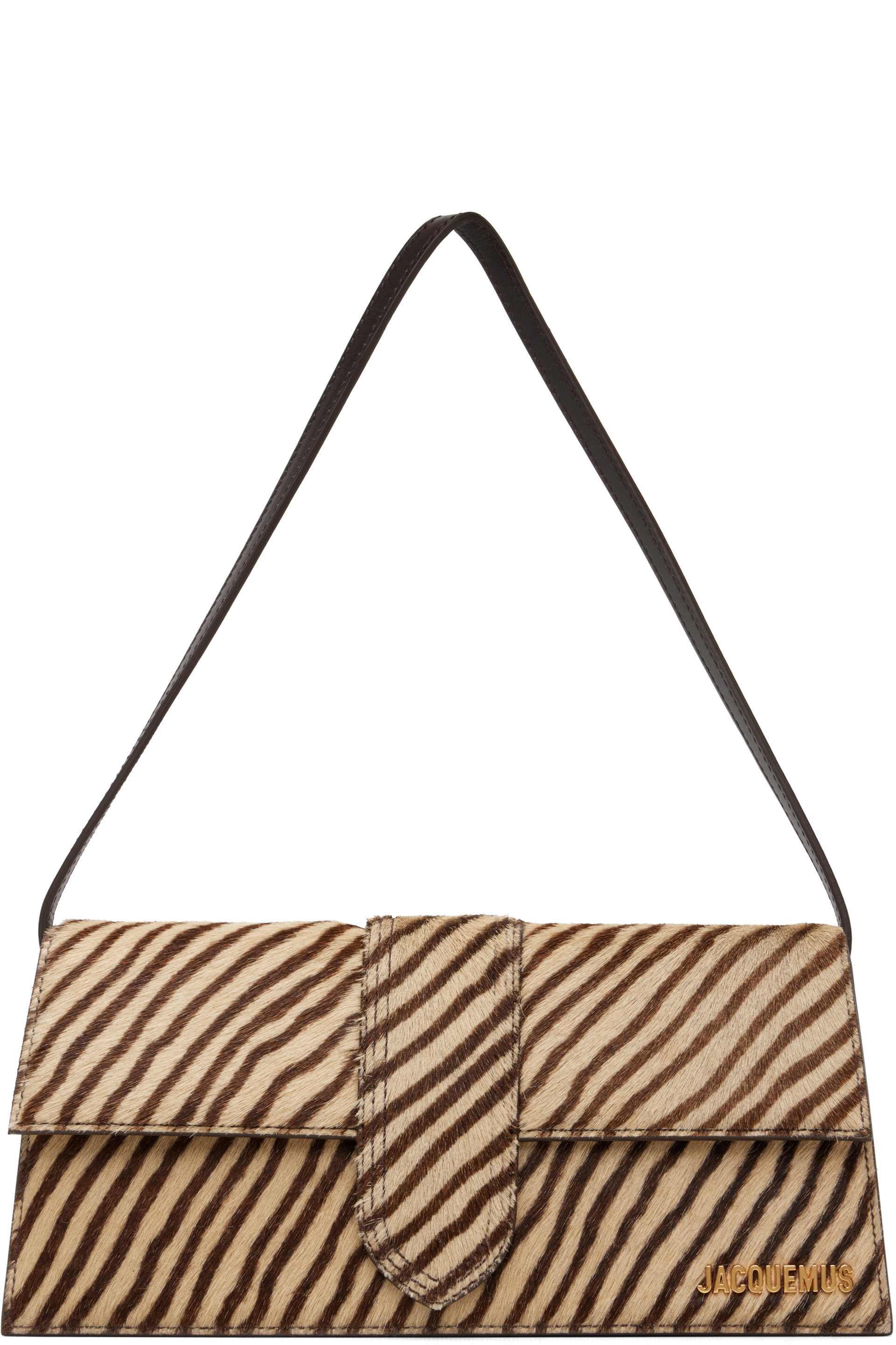 JACQUEMUS - Sac long Bambino beige et brun