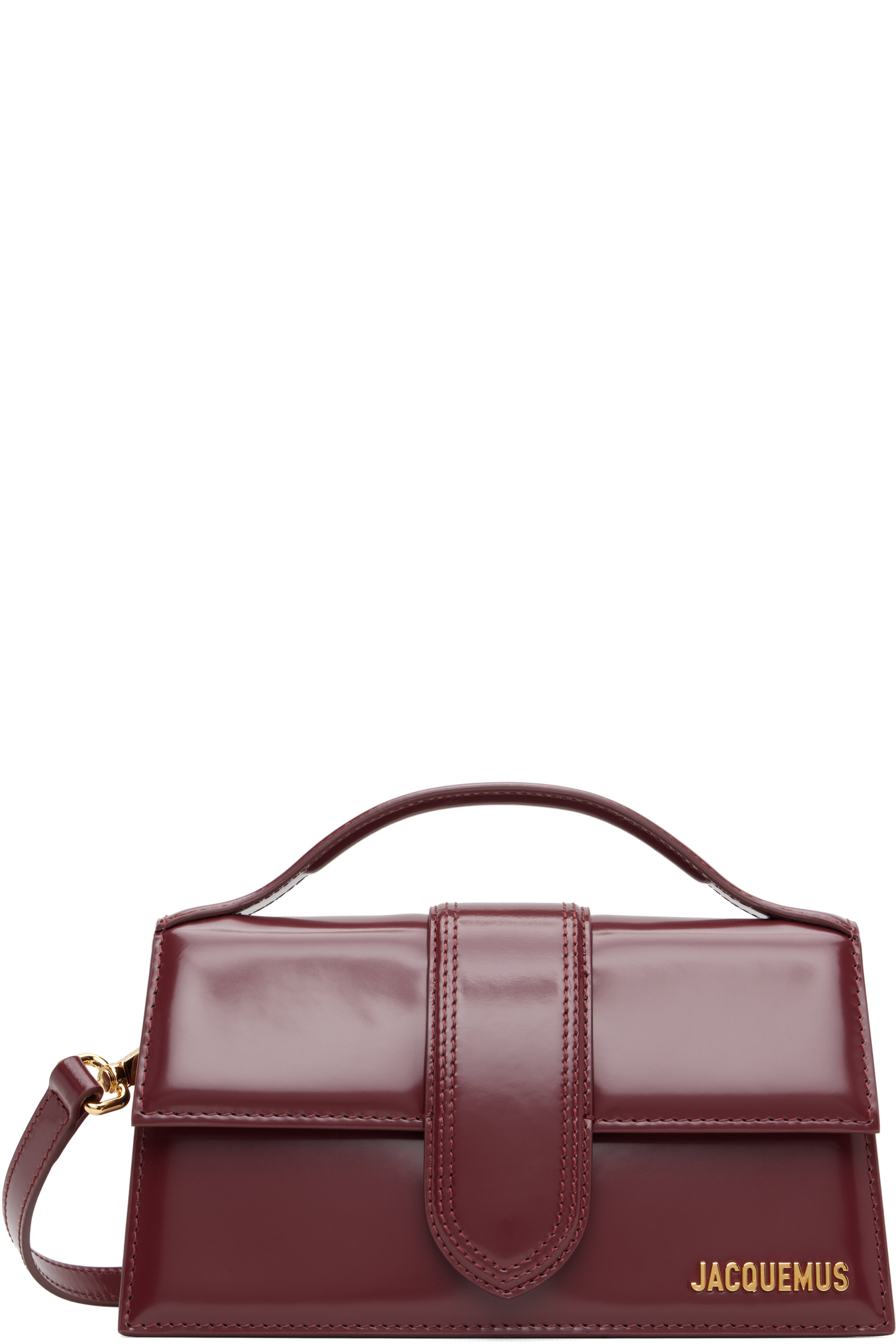 JACQUEMUS - Grand sac Bambino bourgogne