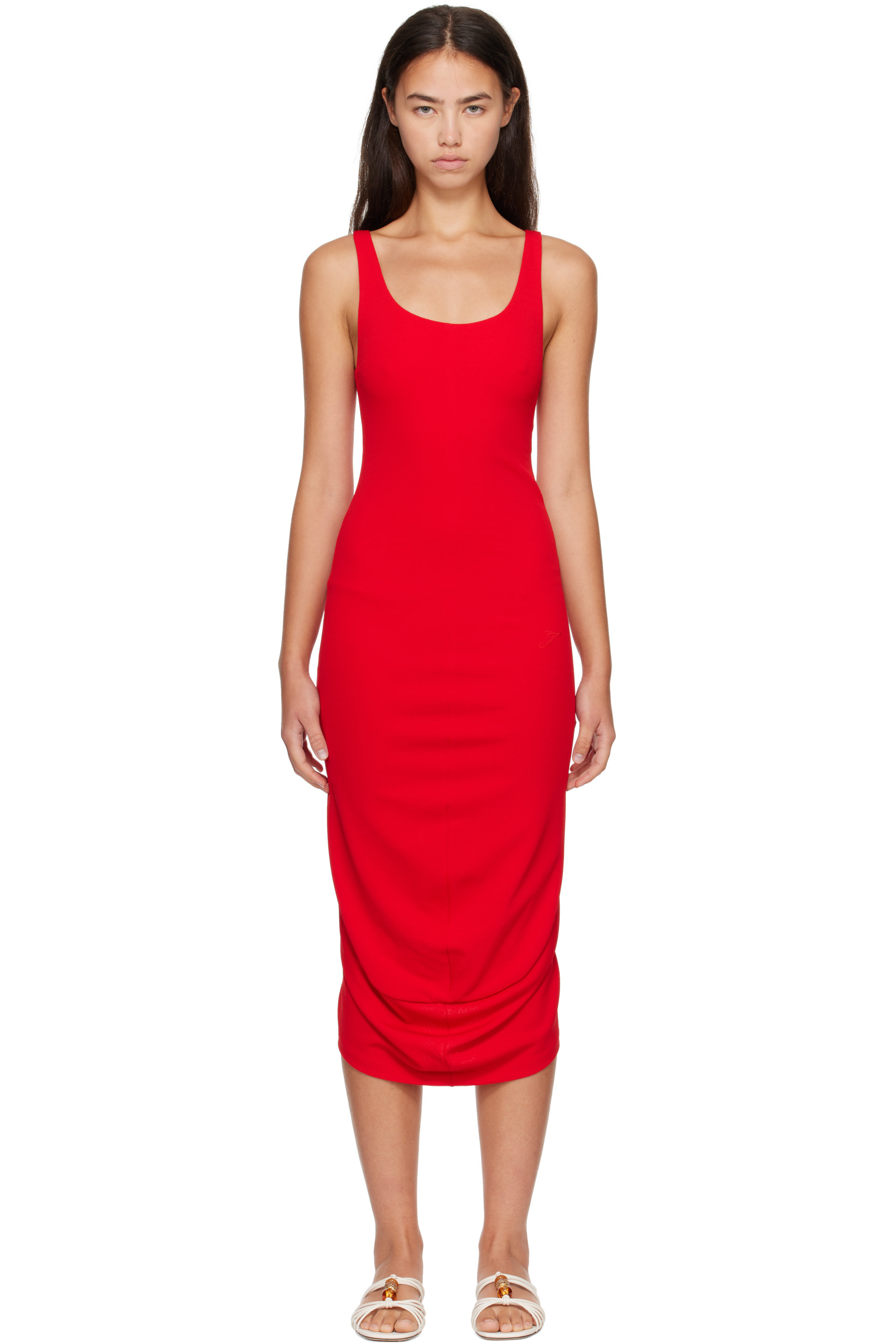 JACQUEMUS - Red 'The Regata' Midi Dress