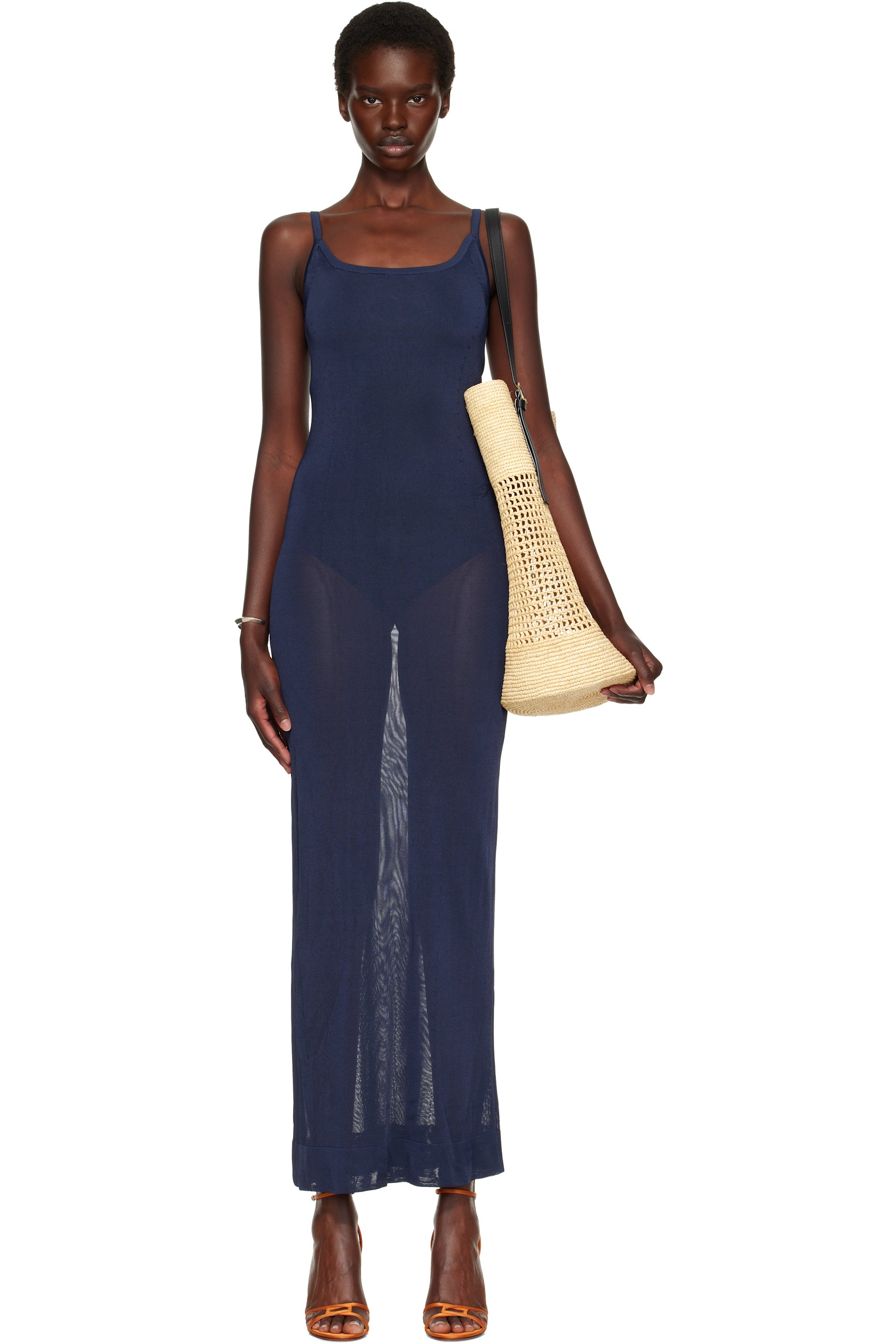 JACQUEMUS - Navy 'The Nodo' Maxi Dress