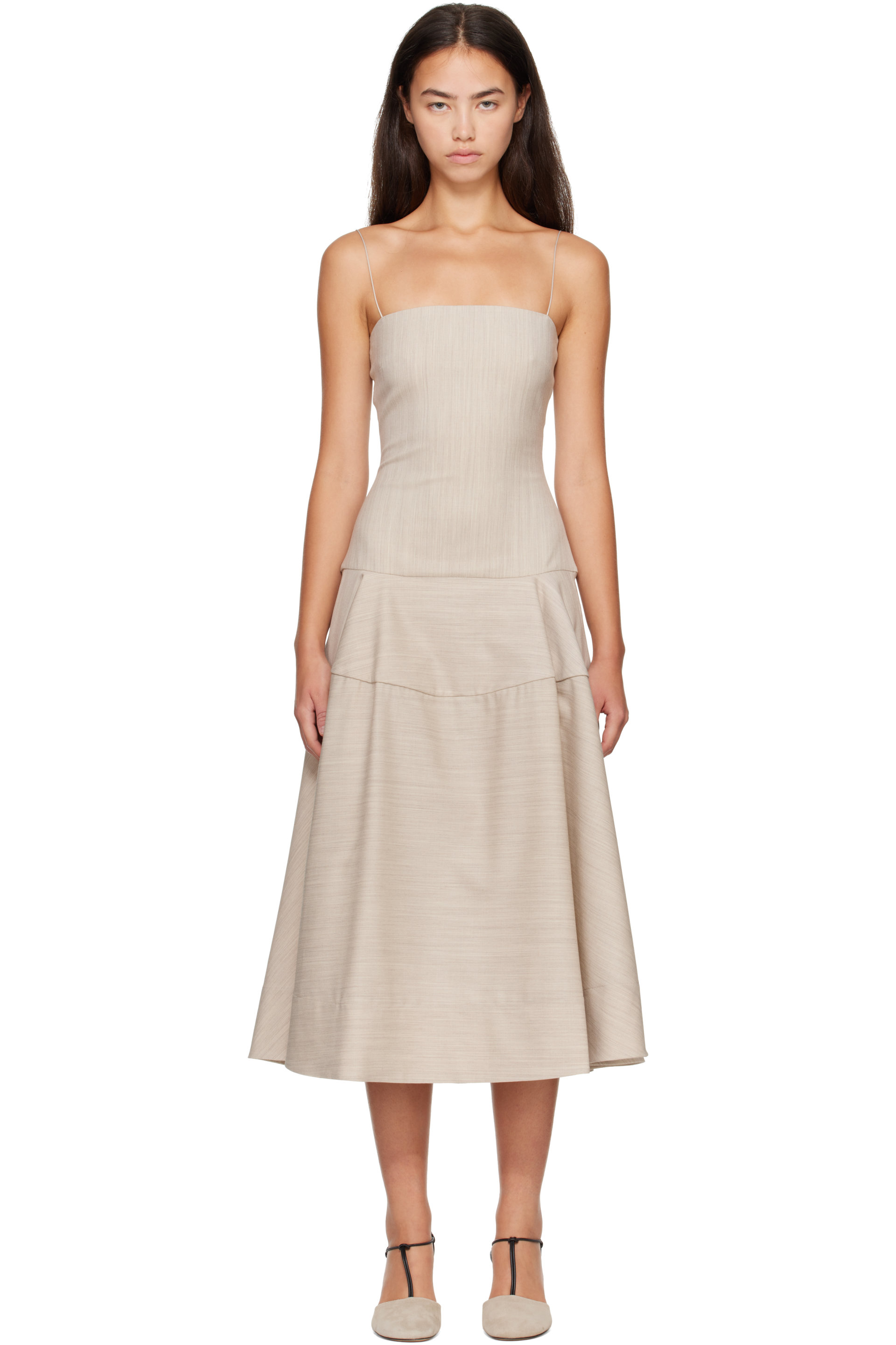 JACQUEMUS - Beige 'The Paradiso' Midi Dress