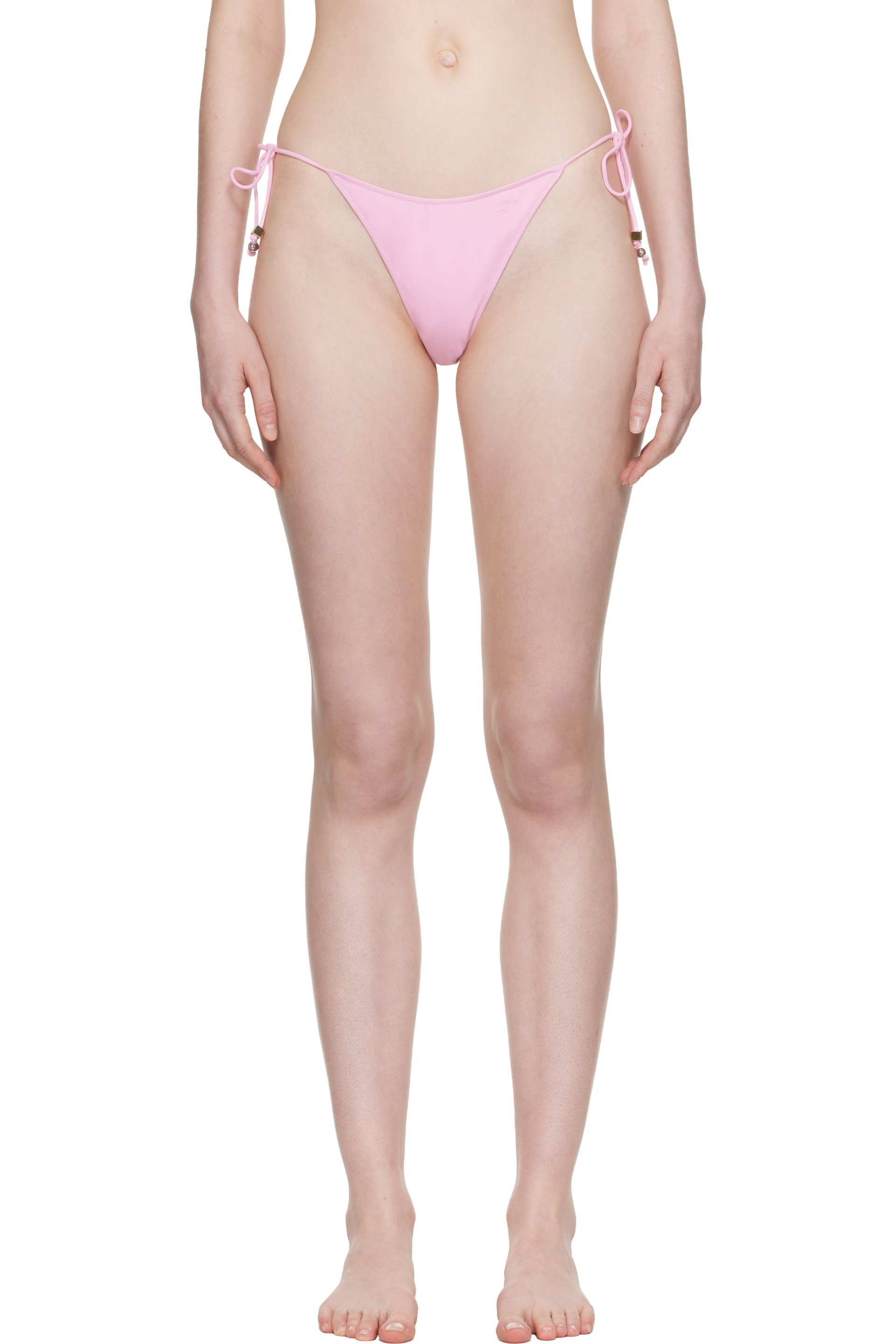 JACQUEMUS - Culotte de bikini triangulaire rose