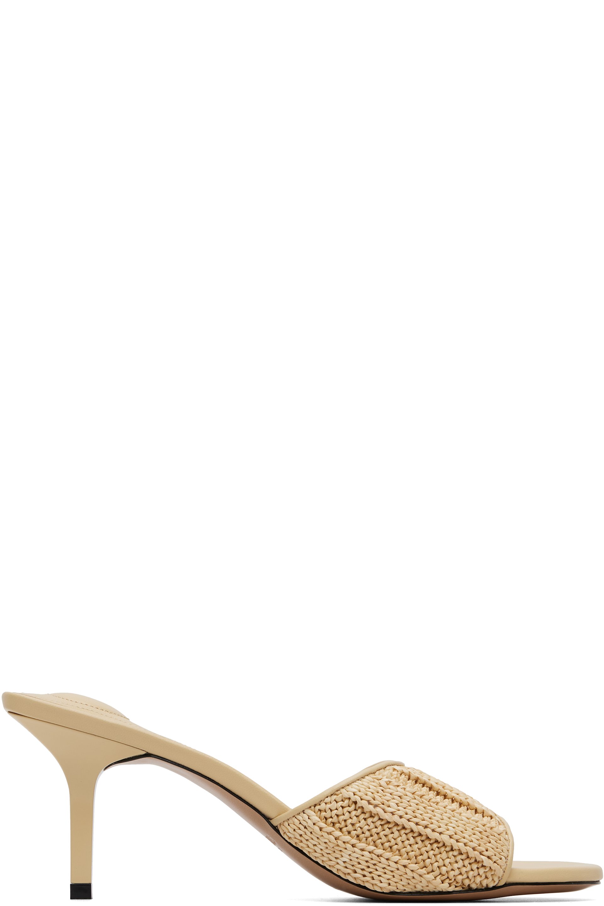 JACQUEMUS - Beige 'The Cubisto Mules' Heeled Sandals