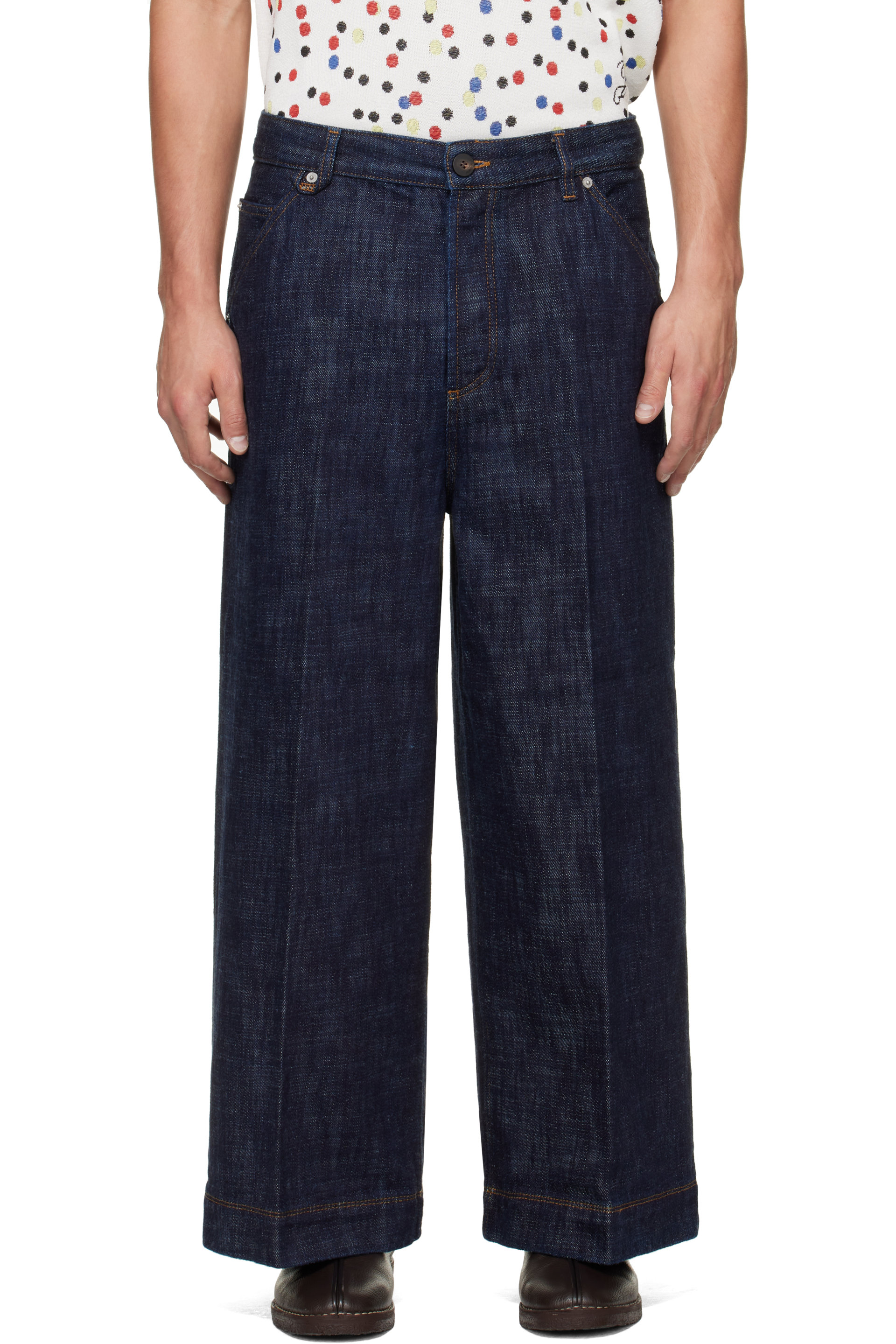 JACQUEMUS - Blue 'Le de-Nîmes' Jeans