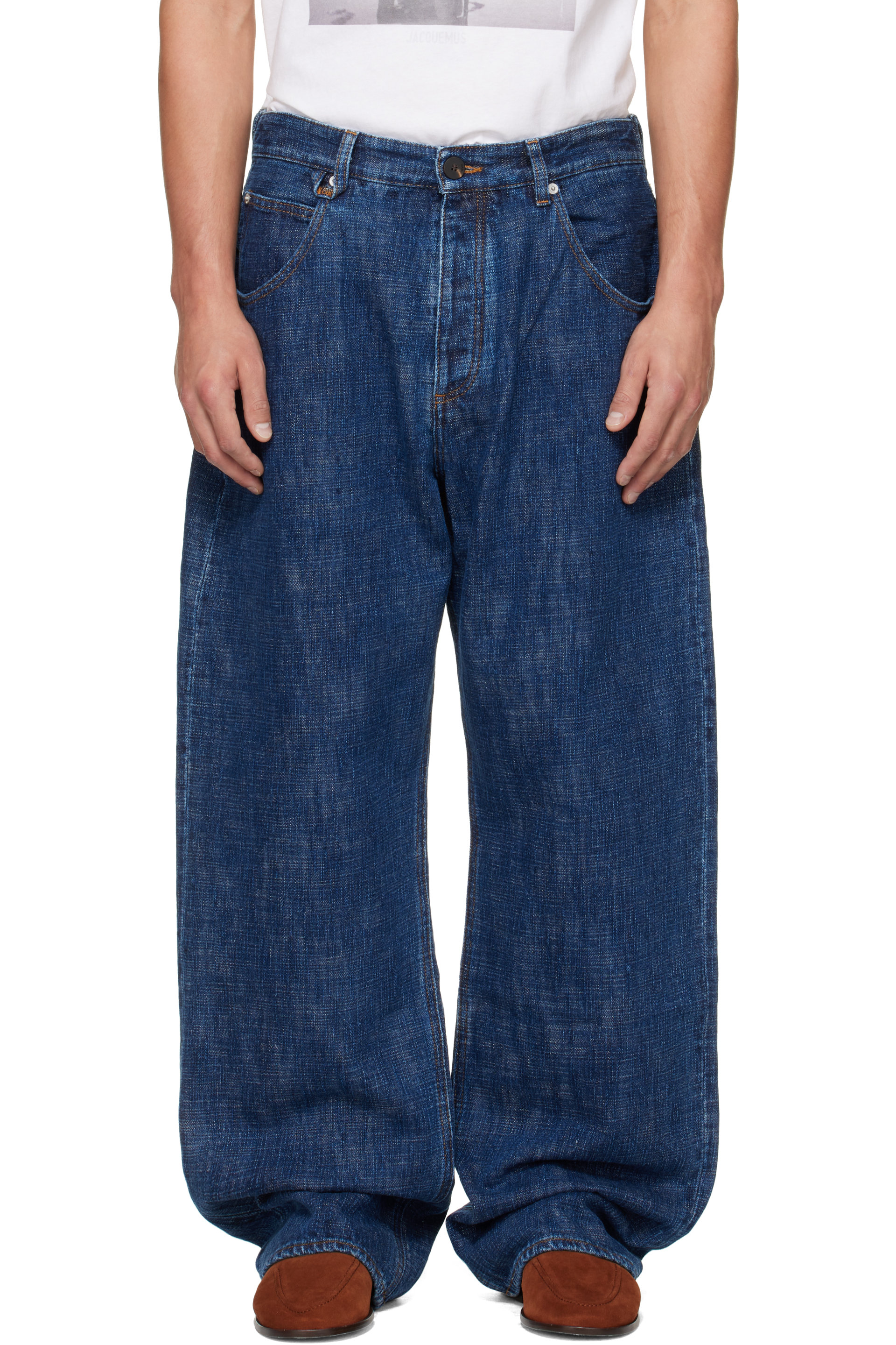 JACQUEMUS - Blue 'The de-Nîmes Tempo' Jeans