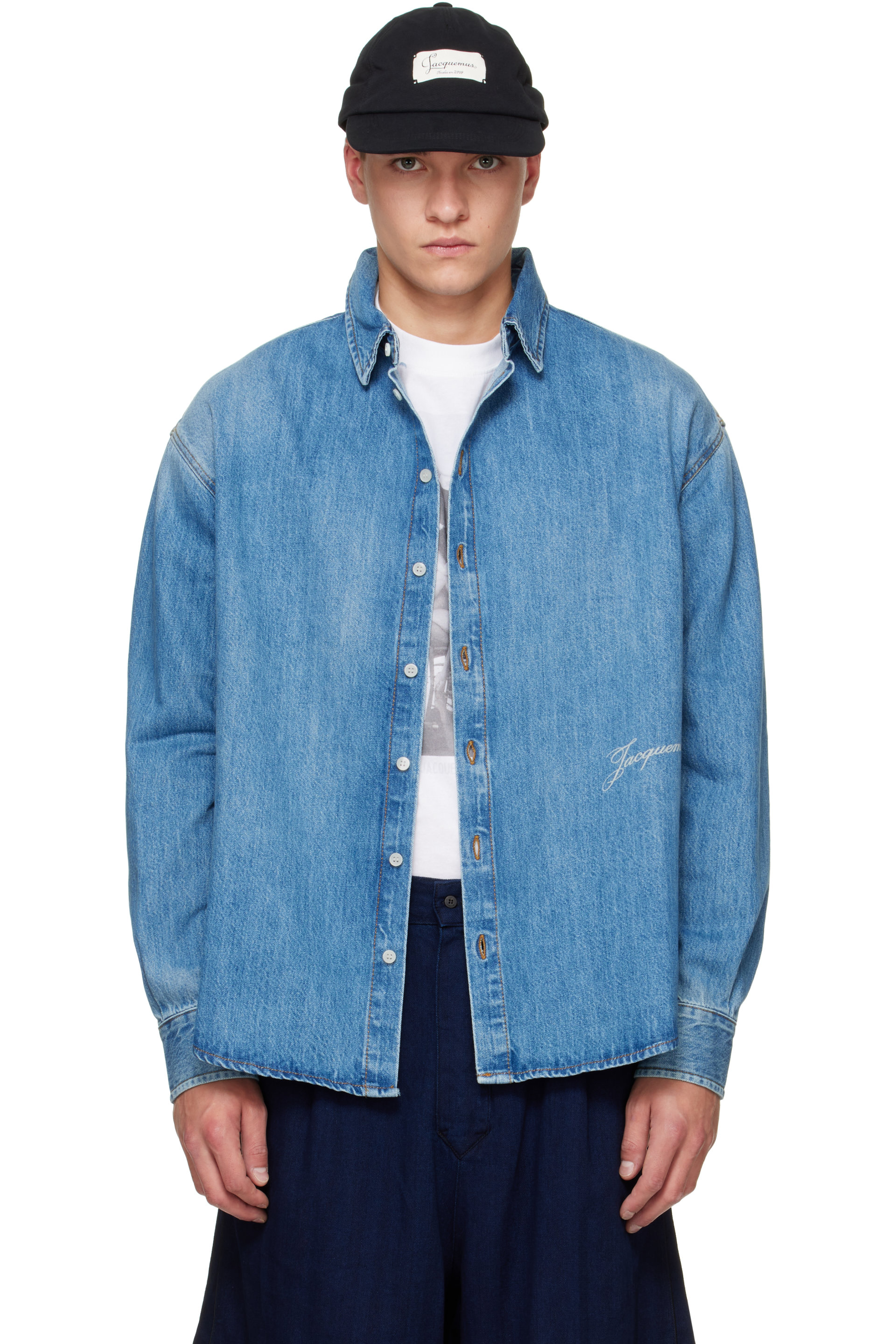 JACQUEMUS - Blue 'The Simon de-Nîmes' Denim Shirt