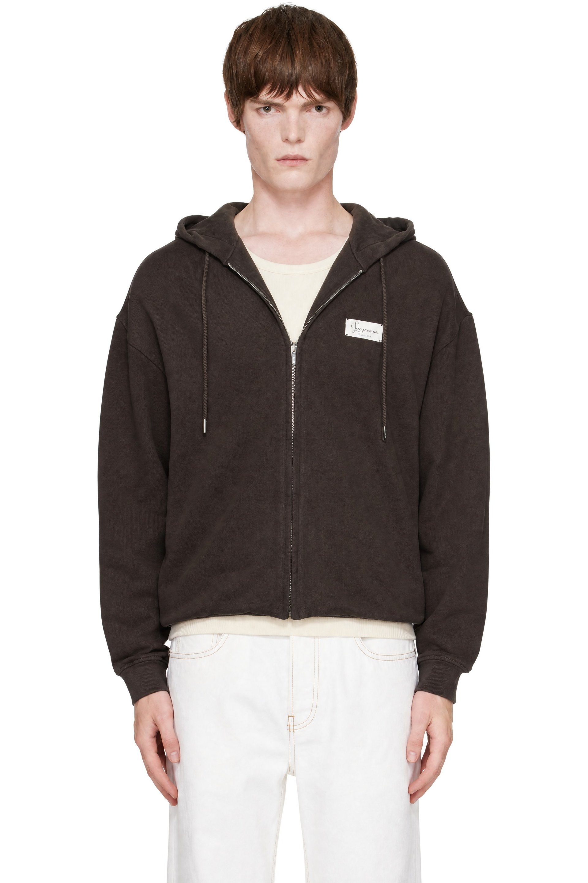 JACQUEMUS - Pull à capuche Montaigne brun